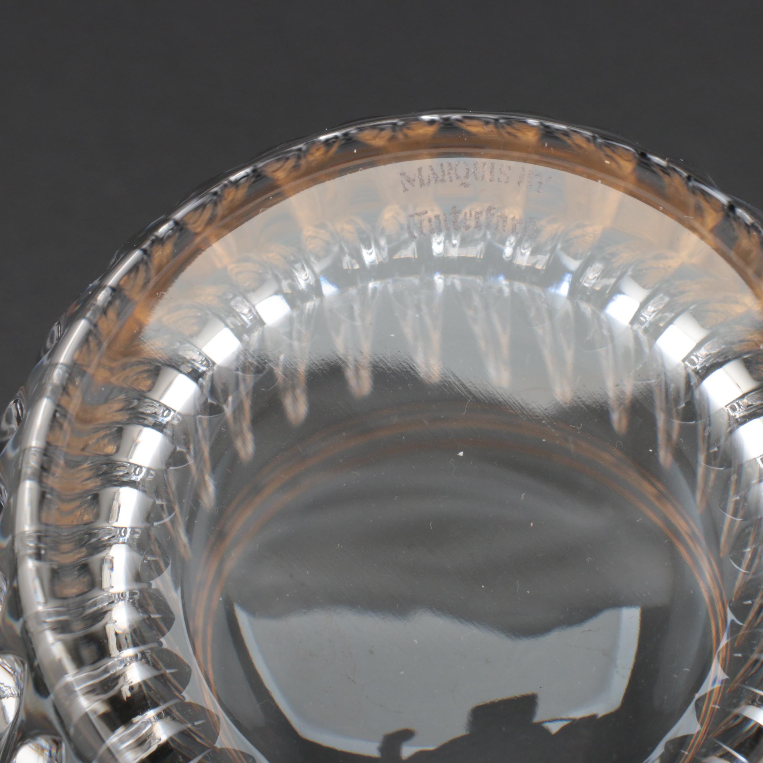 Waterford Crystal "Hanover Gold" Pitcher and Rocks Glasses