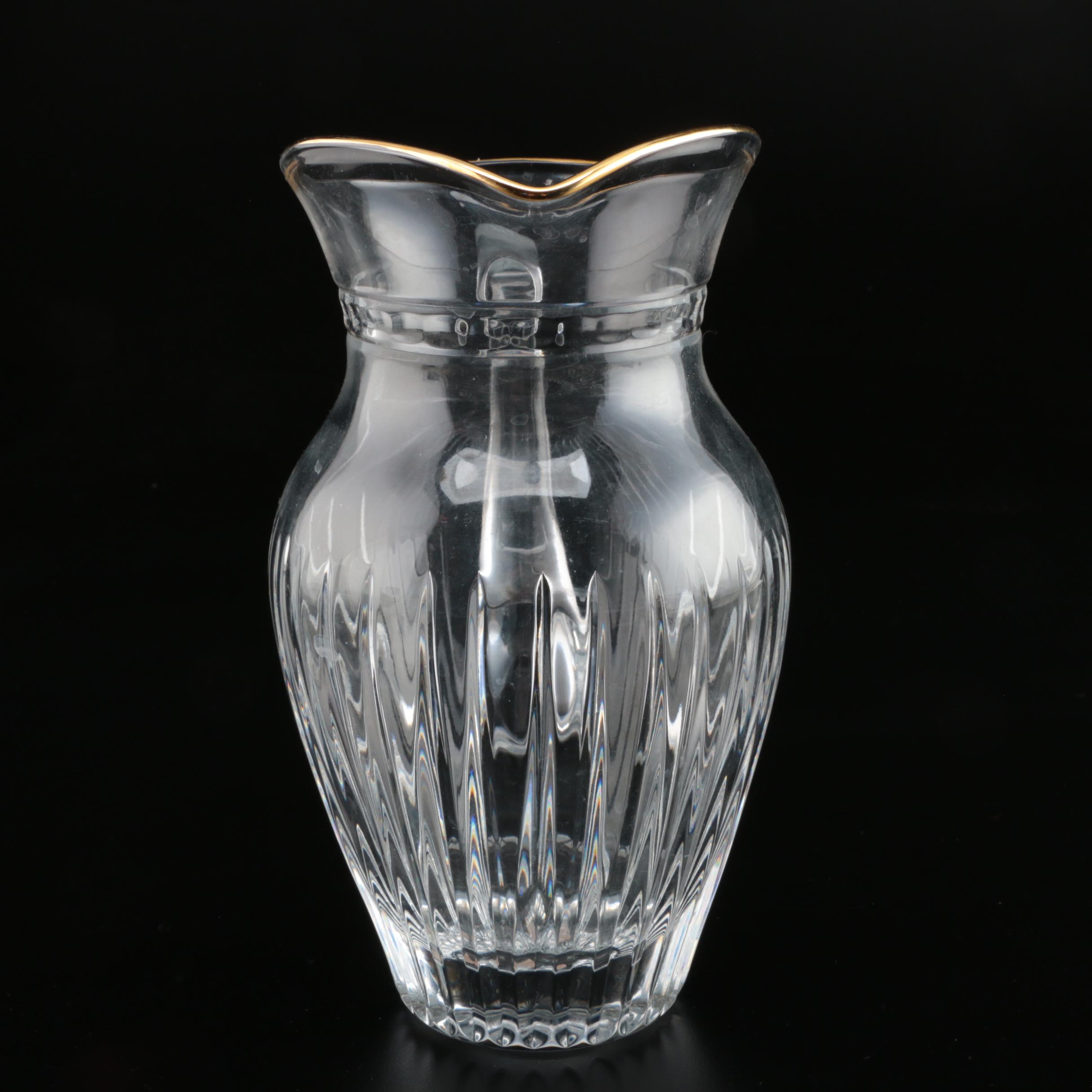 Waterford Crystal "Hanover Gold" Pitcher and Rocks Glasses