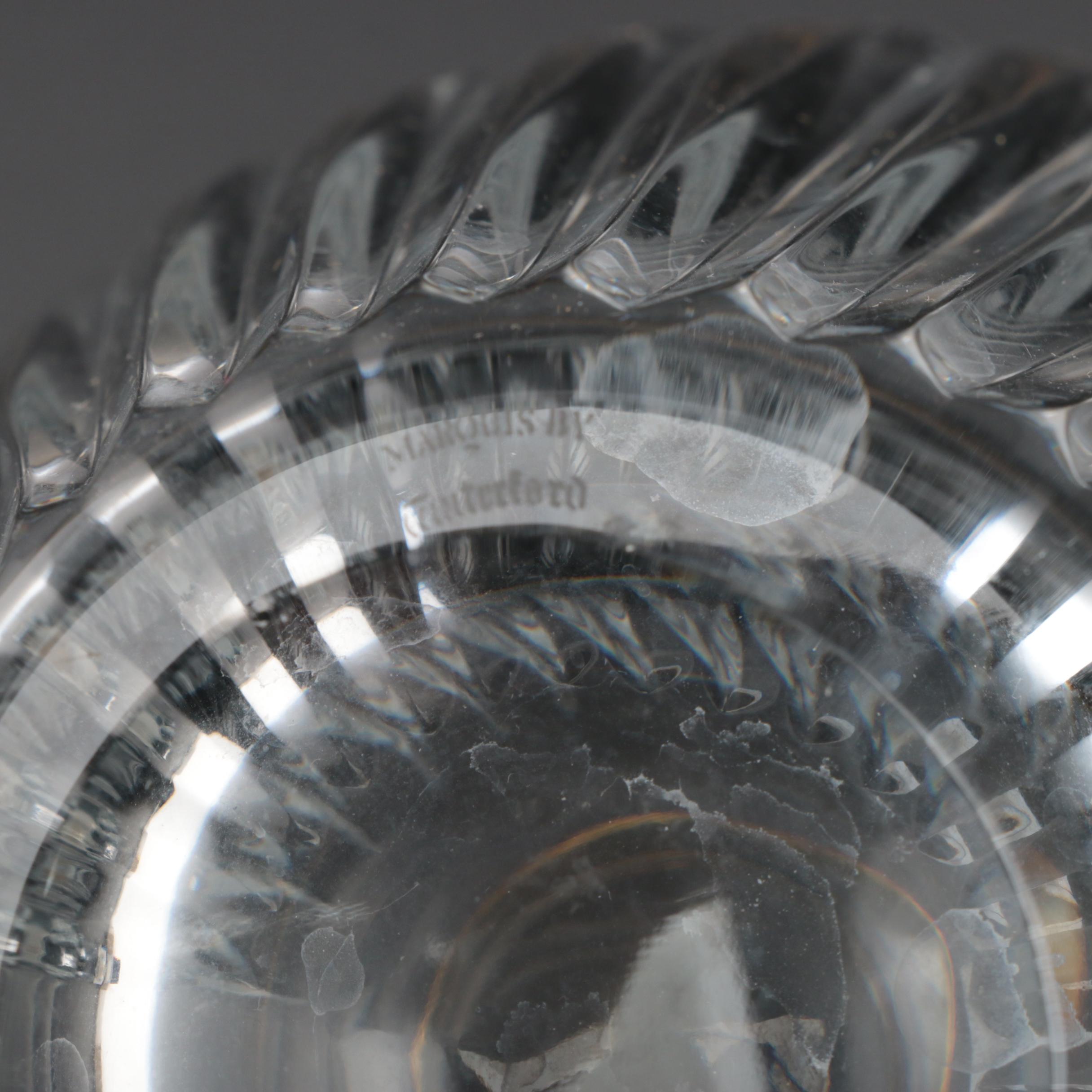 Waterford Crystal "Hanover Gold" Pitcher and Rocks Glasses