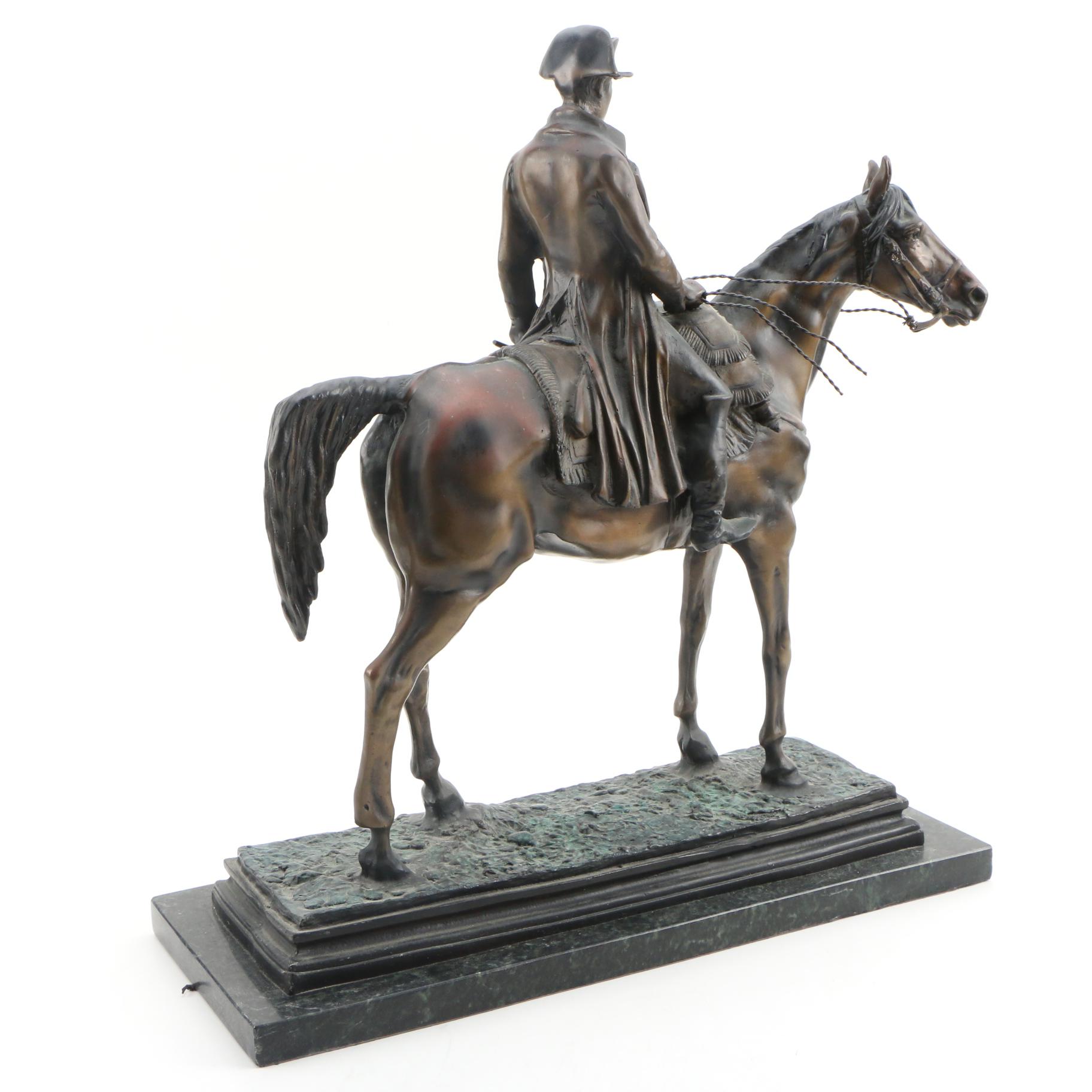 Bronze Sculpture after Louis-Marie Moris "Napoléon Bonaparte à Cheval"