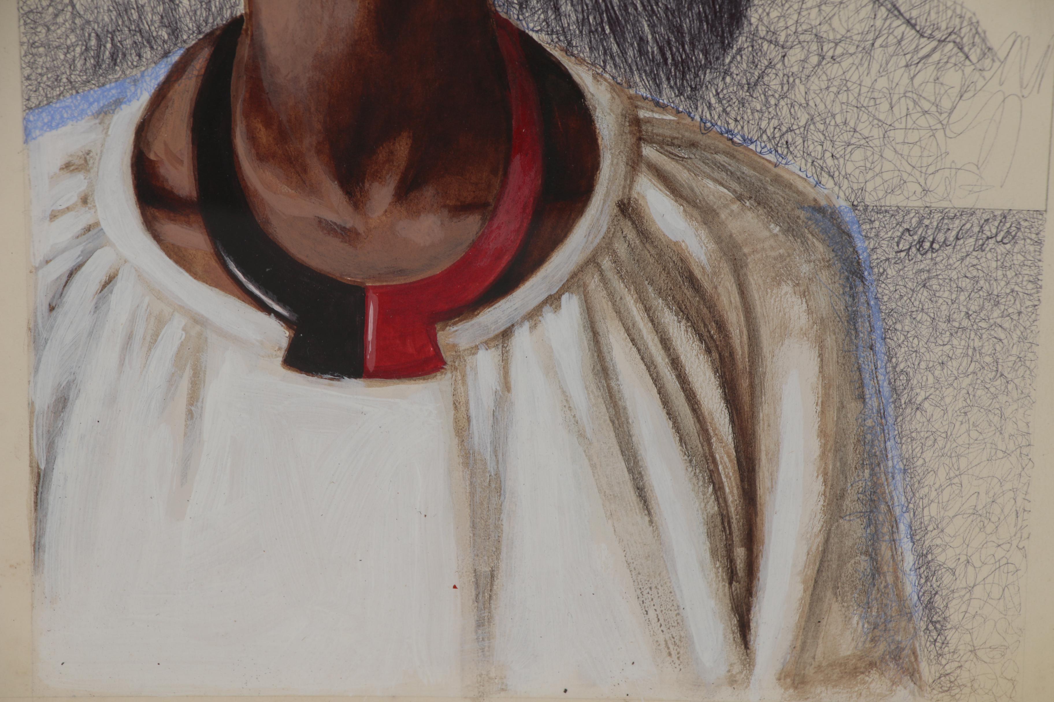 Felix Cole Mixed Media Illustration for Black Ethnic Greeting Card