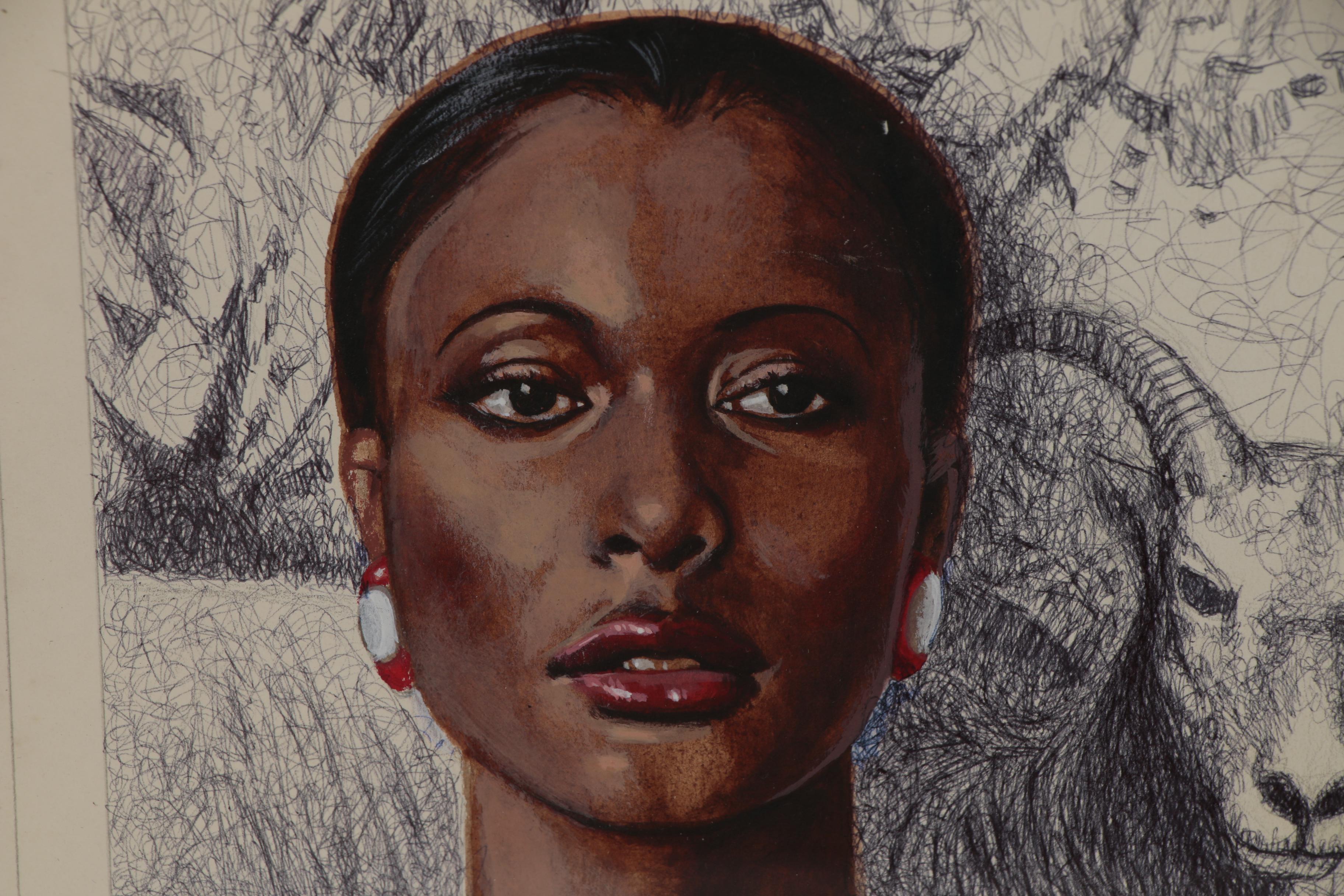 Felix Cole Mixed Media Illustration for Black Ethnic Greeting Card