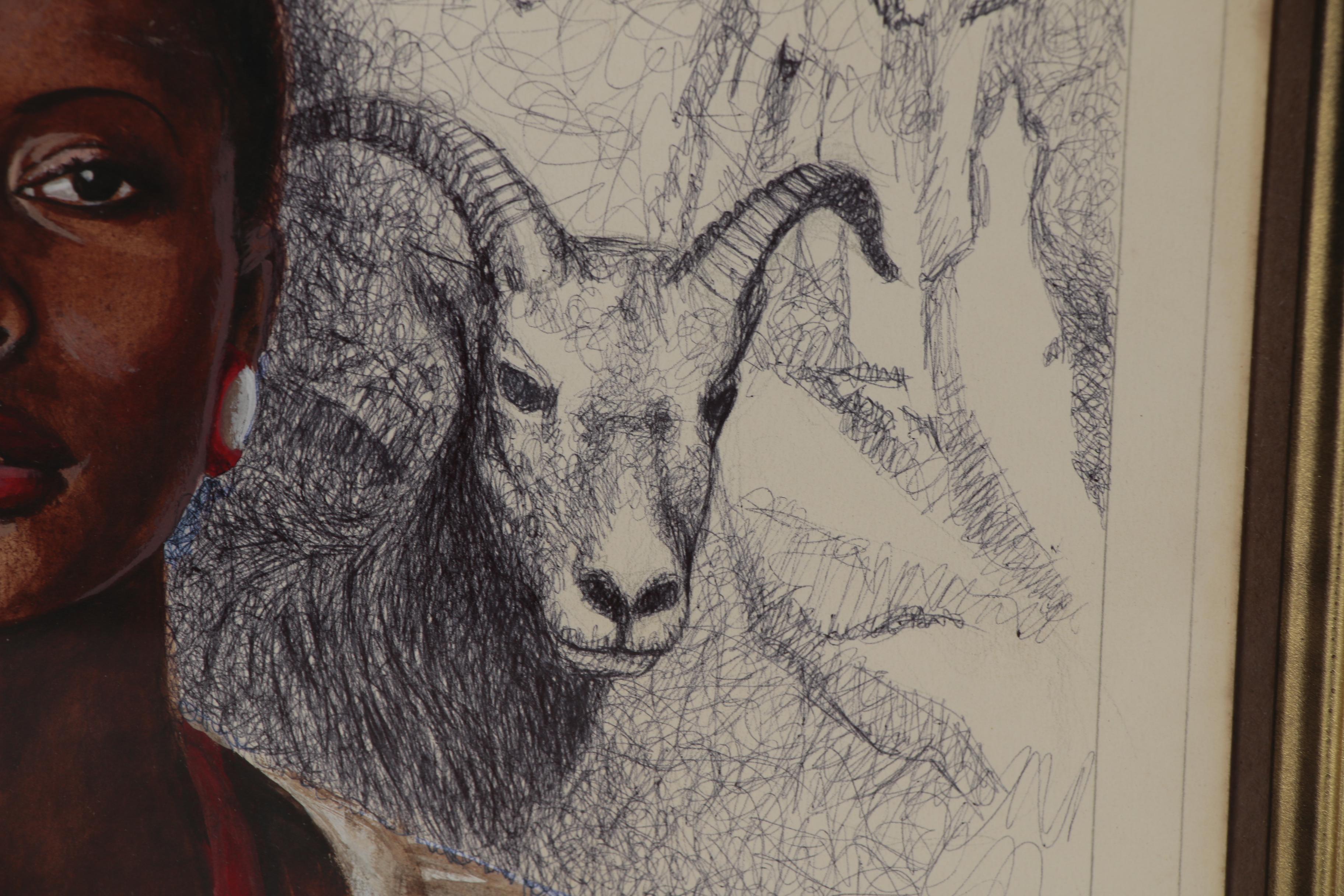 Felix Cole Mixed Media Illustration for Black Ethnic Greeting Card