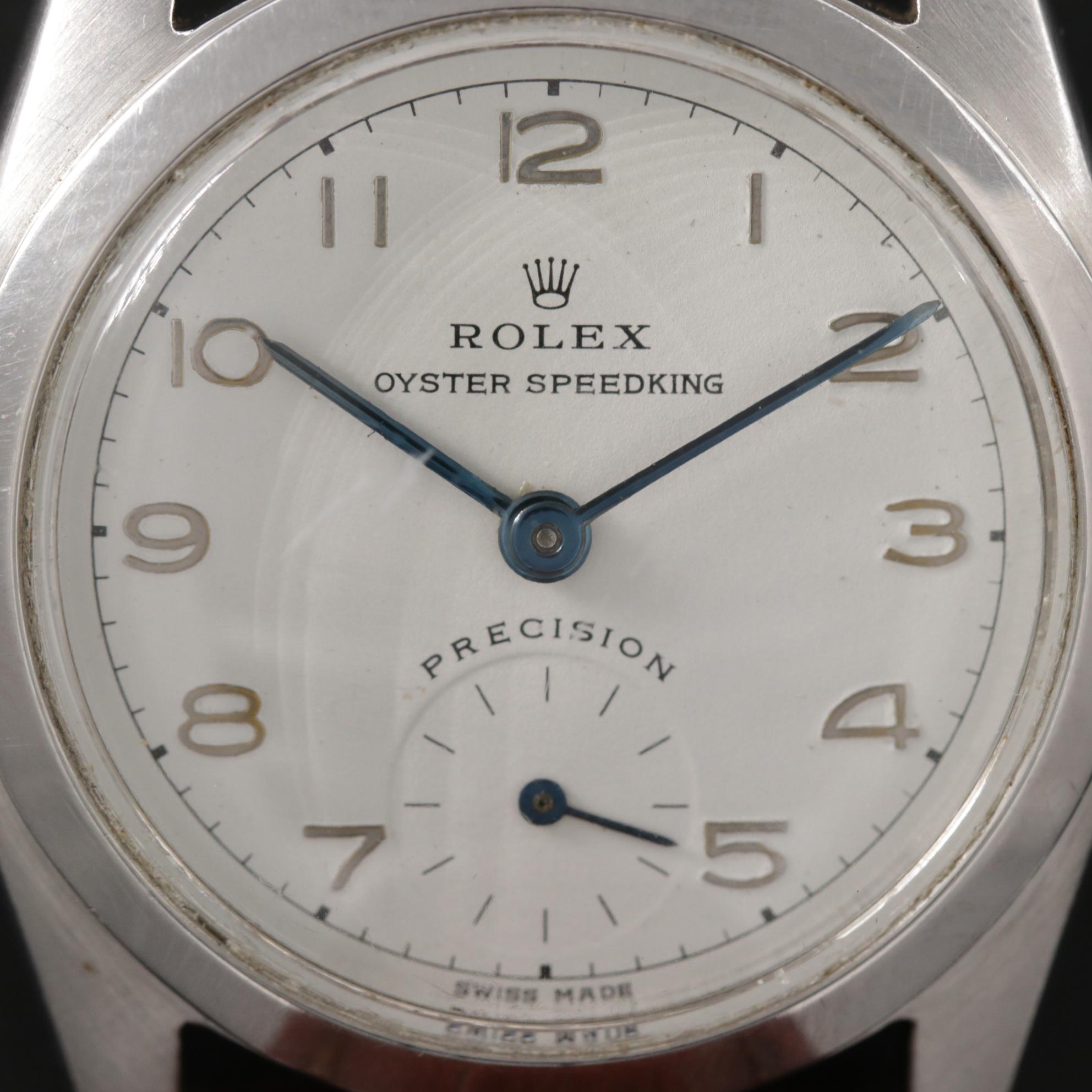 Rolex Oyster Speed King Precision Stainless Steel Watch, 1948