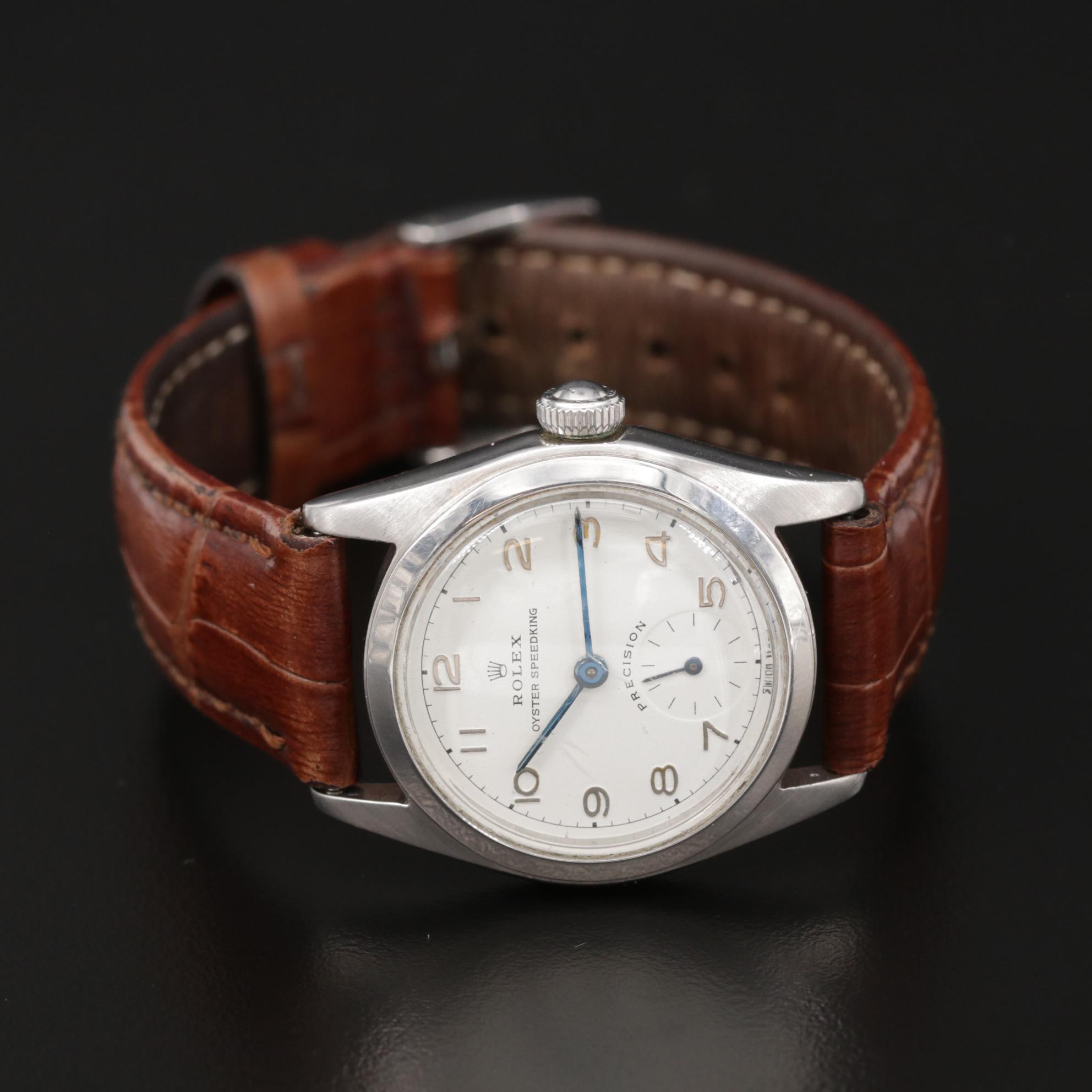 Rolex Oyster Speed King Precision Stainless Steel Watch, 1948