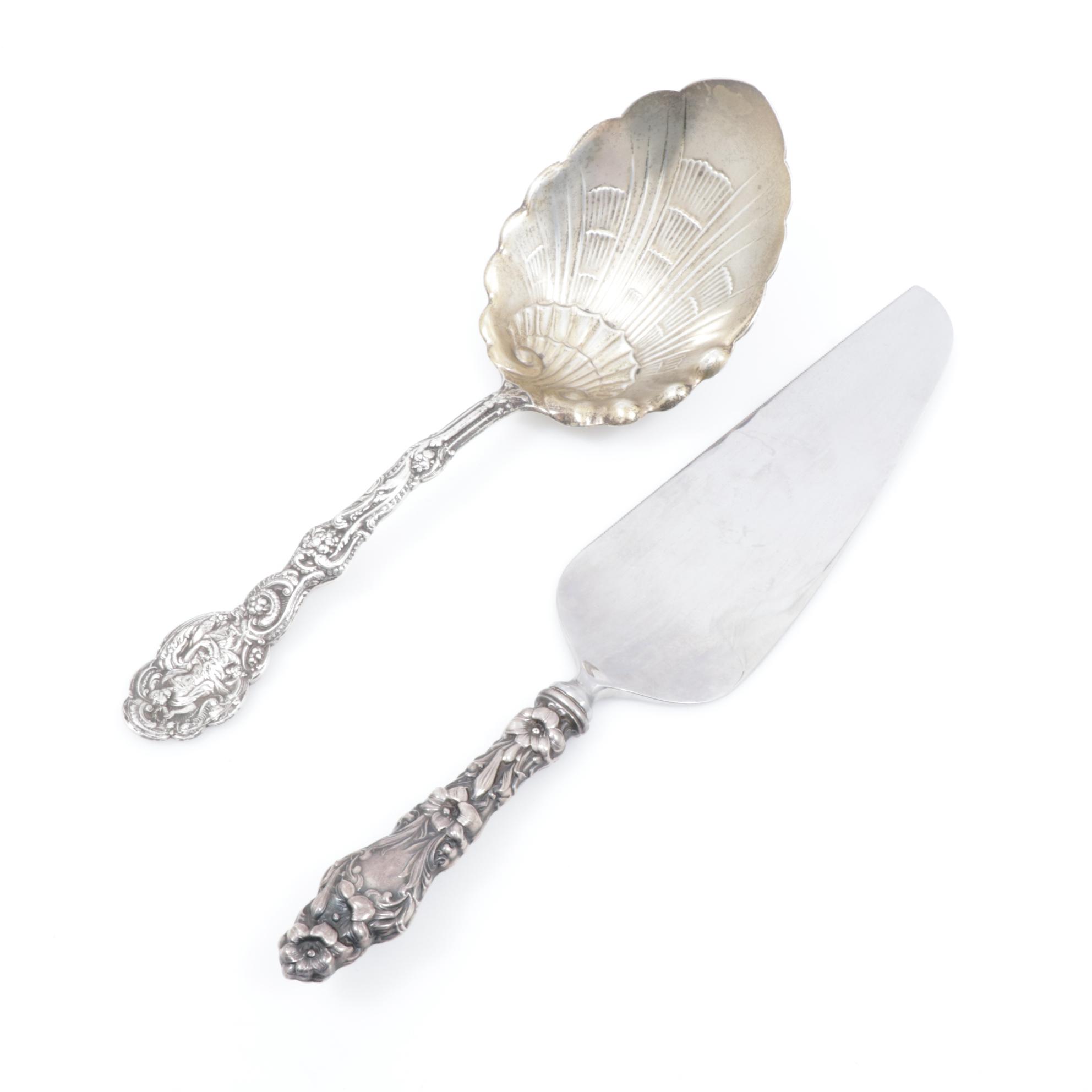 Gorham Sterling Silver "Versailles" Serving Spoon and Cake Server