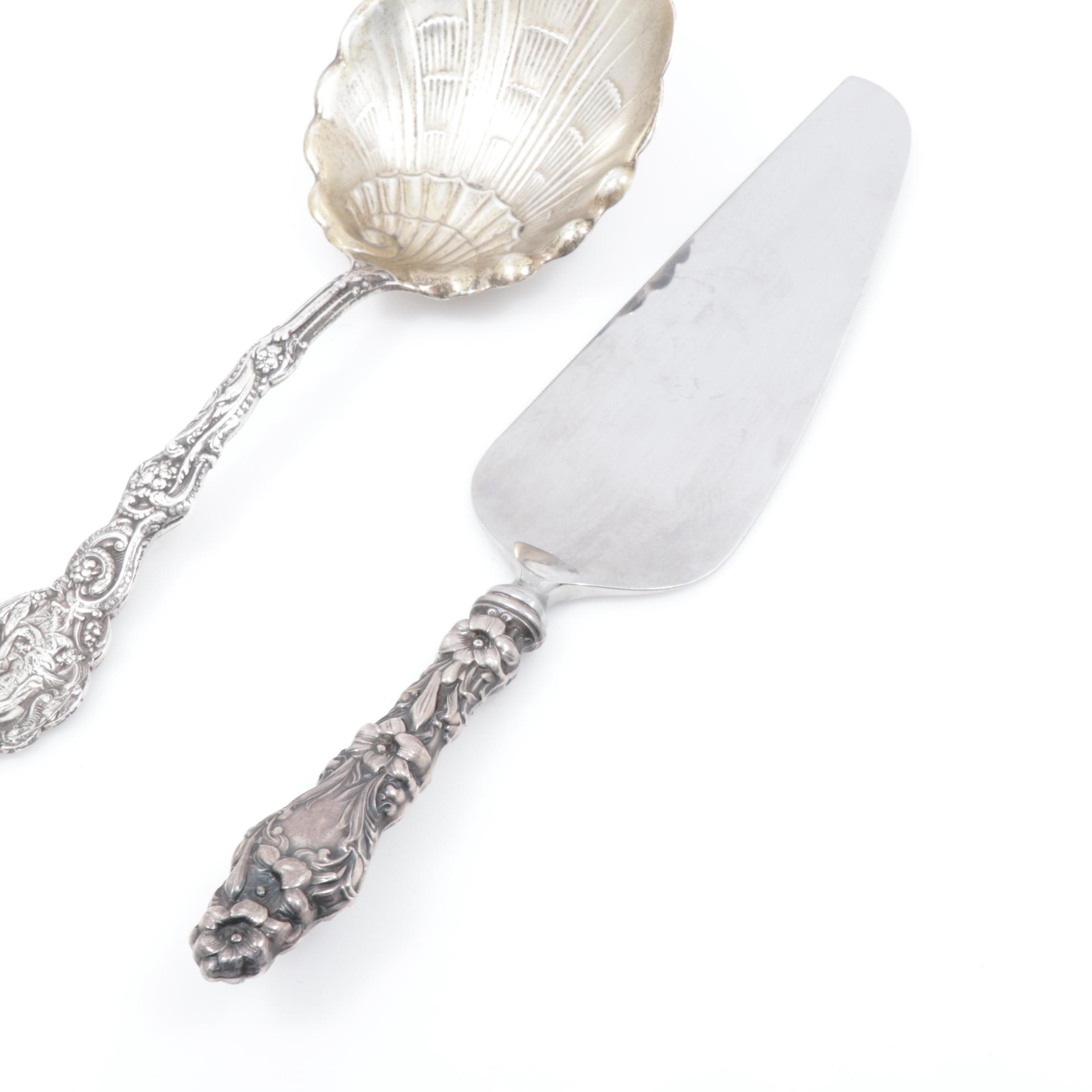 Gorham Sterling Silver "Versailles" Serving Spoon and Cake Server