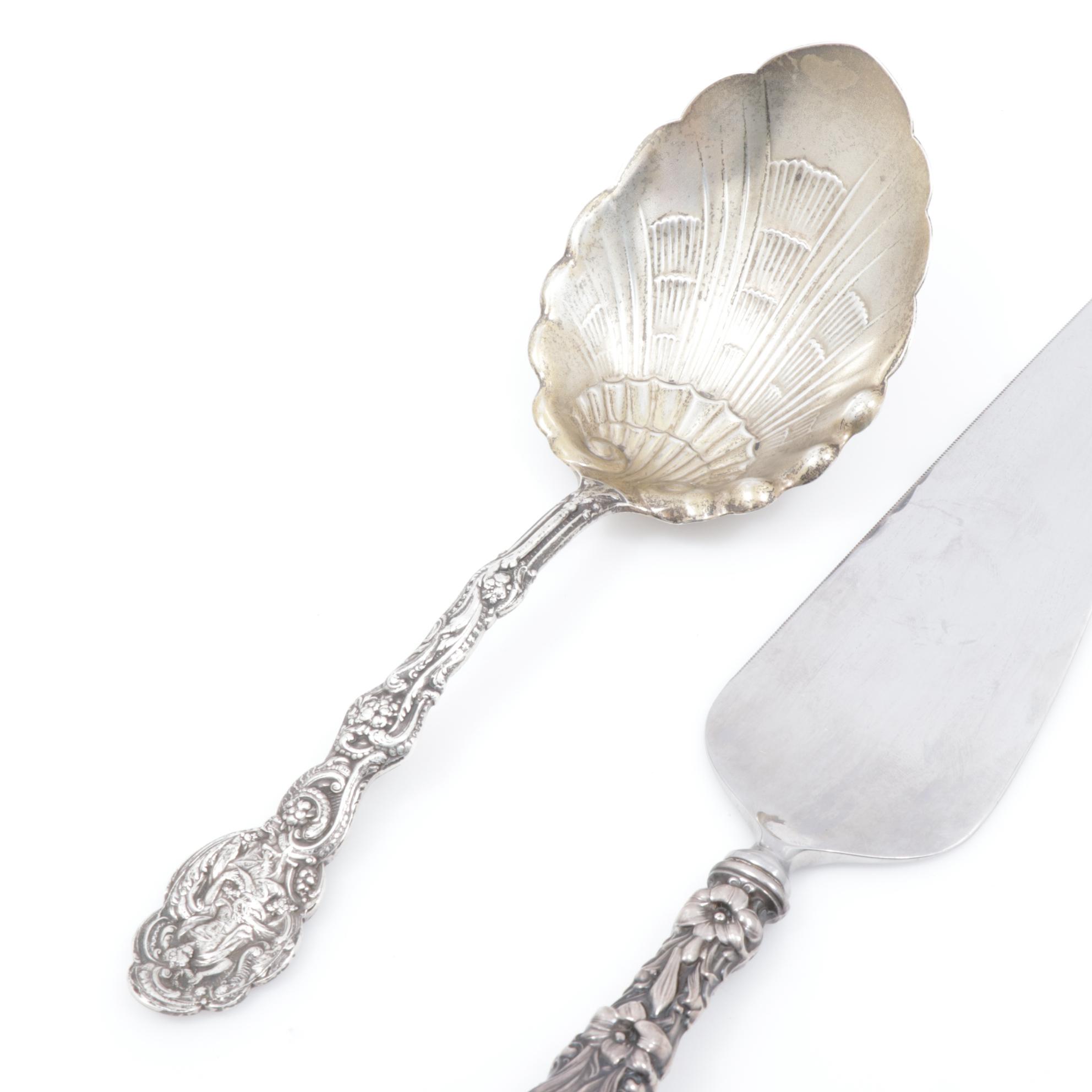 Gorham Sterling Silver "Versailles" Serving Spoon and Cake Server