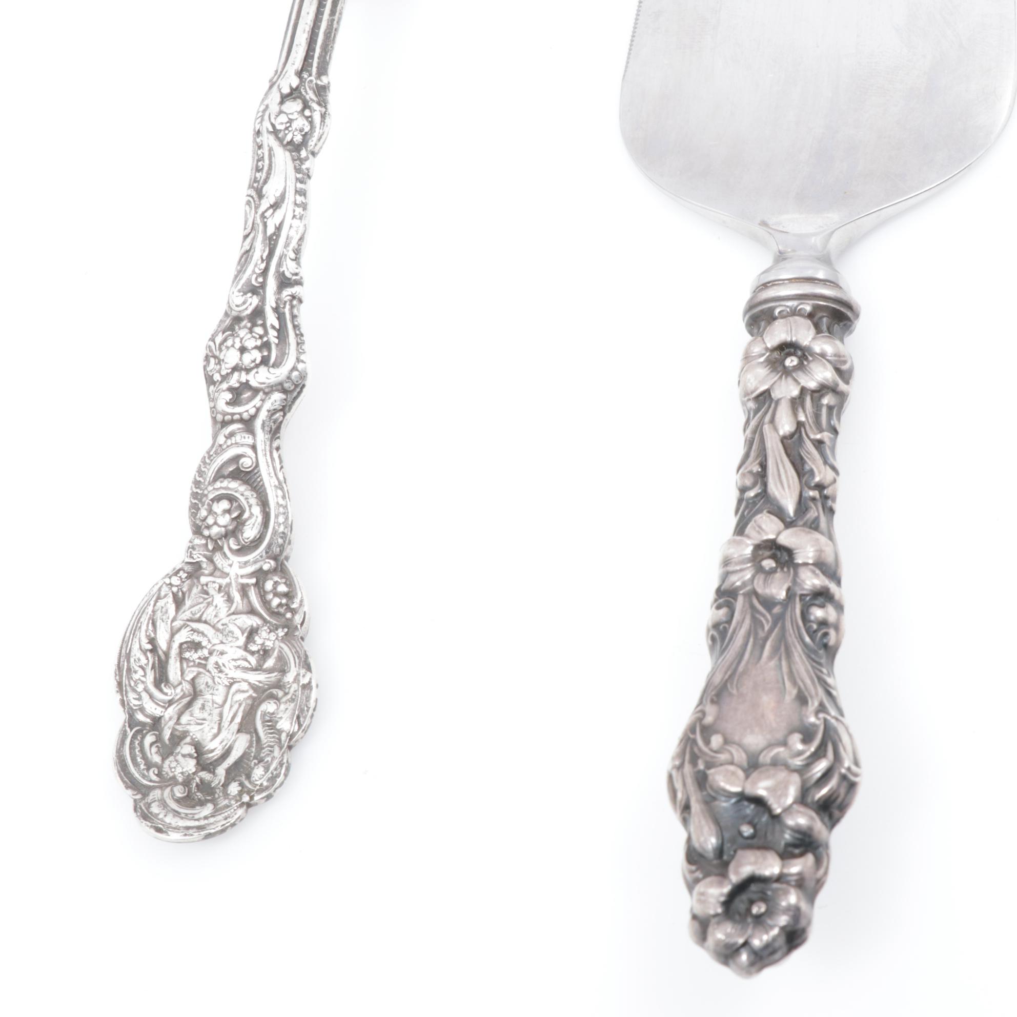 Gorham Sterling Silver "Versailles" Serving Spoon and Cake Server
