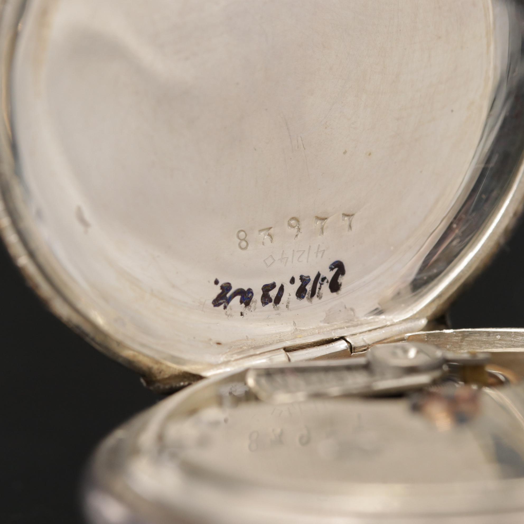 Tiffany & Co. Ornate Sterling Silver Pocket Watch