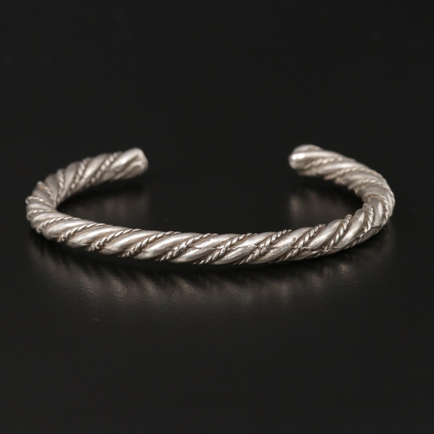 Sterling Silver Twisted Cuff Bracelet