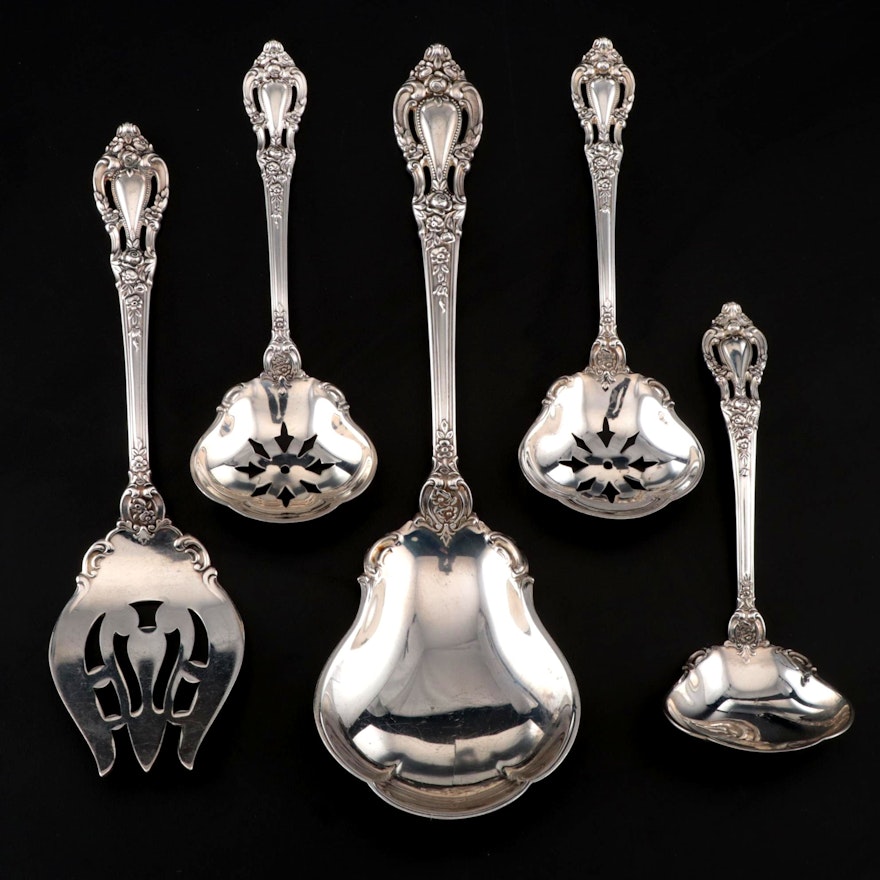 Lunt "Eloquence" Sterling Silver Serving Utensils, Mid/Late 20th Century