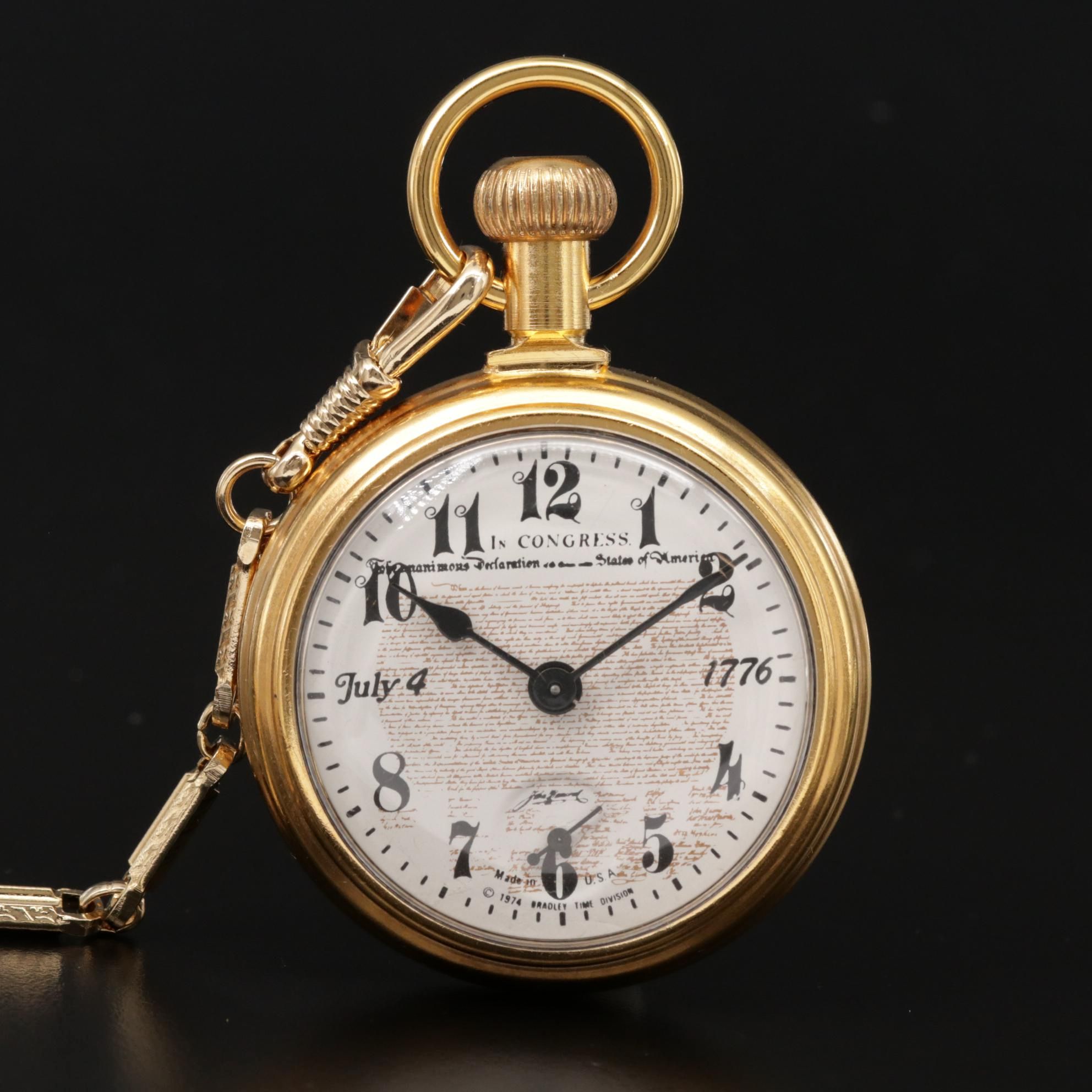 Bradley Time Seventy Six Bicentennial Pocket Watch Set