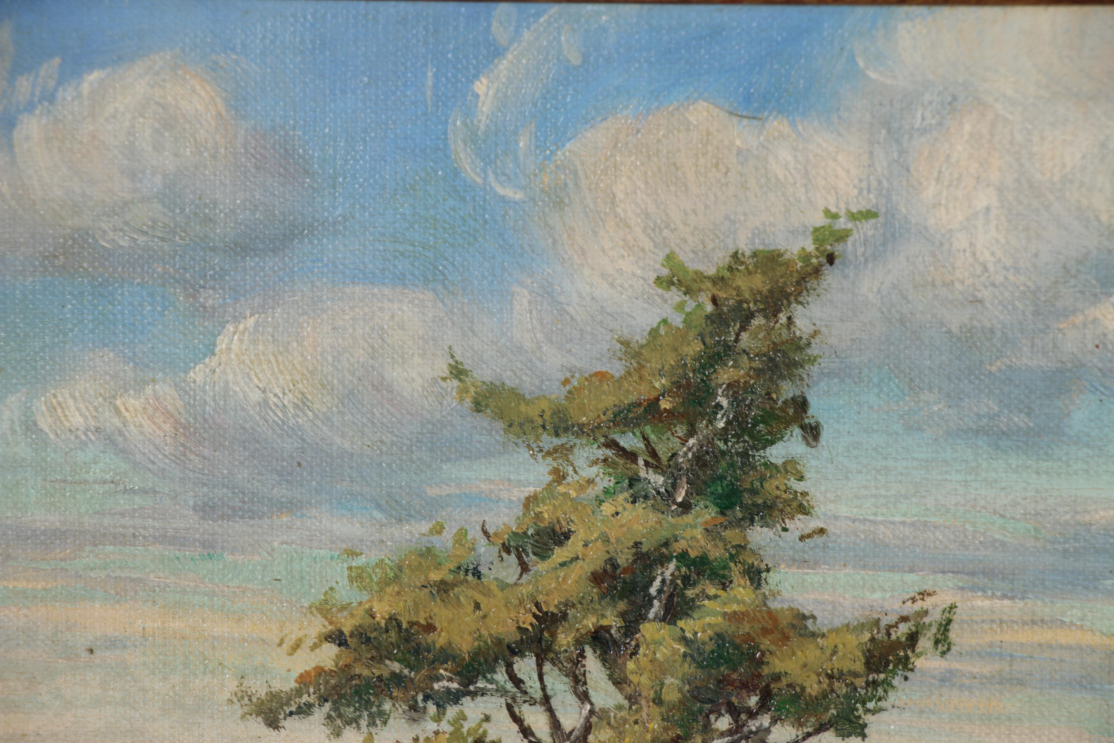 William H. Bradley Oil Painting "Trees on the Cliff", 1950