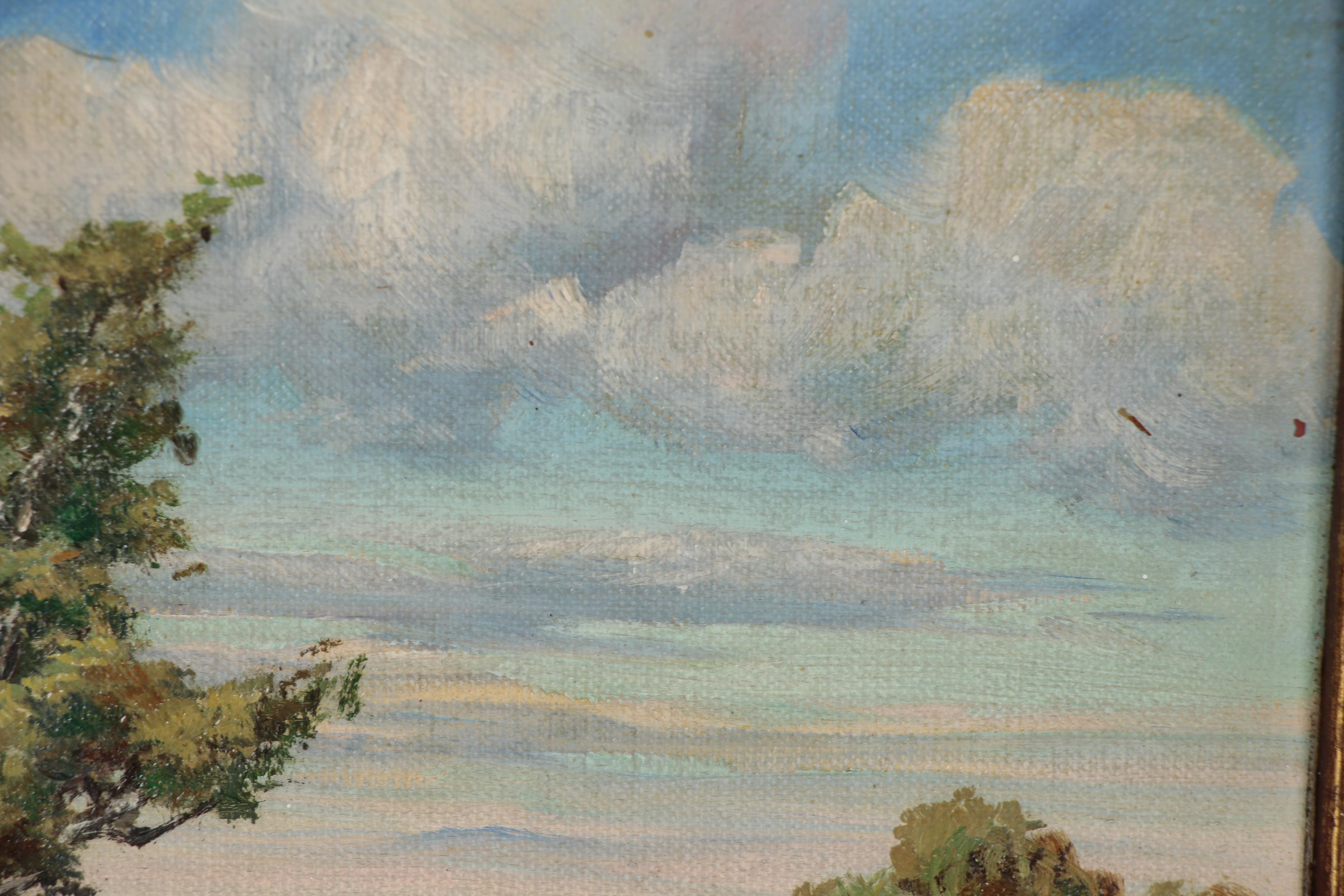 William H. Bradley Oil Painting "Trees on the Cliff", 1950