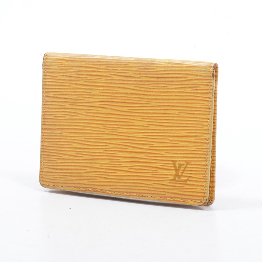 Louis Vuitton Epi Leather Card Holder in Tassil Yellow