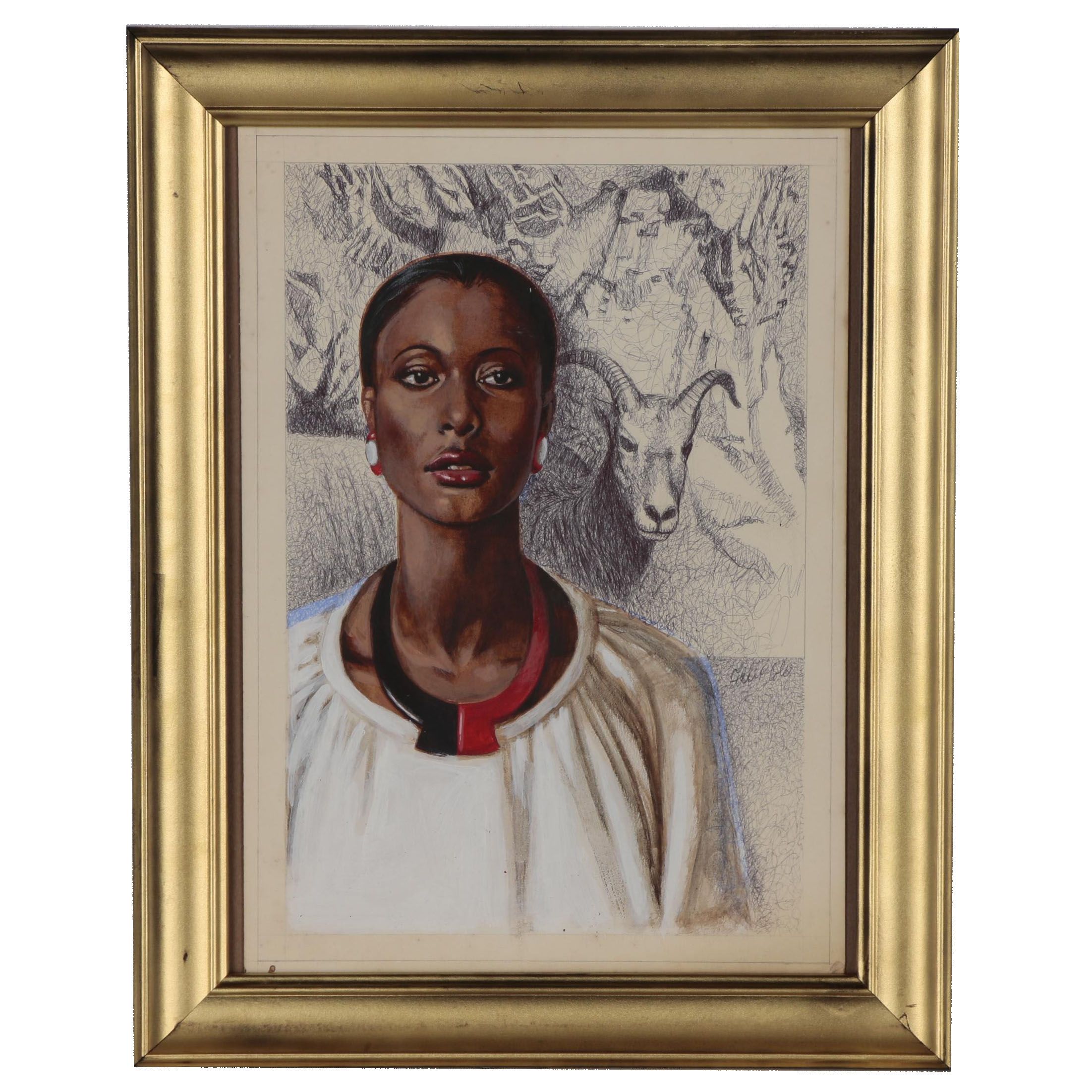 Felix Cole Mixed Media Illustration for Black Ethnic Greeting Card