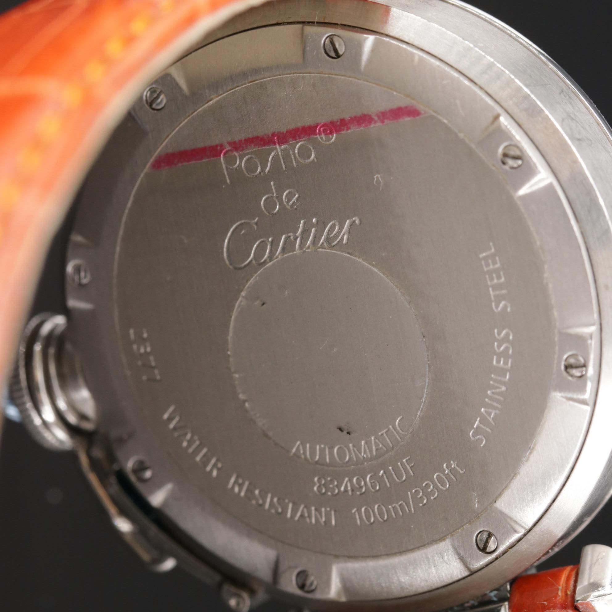 Cartier Pashe GMT Stainless Steel Automatic Watch with Date