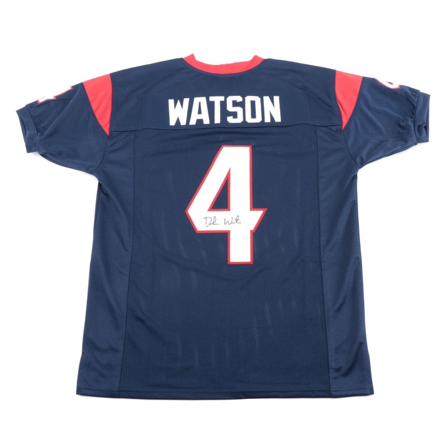 Deshaun Watson Signed Houston Texans NFL Football Jersey, JSA COA