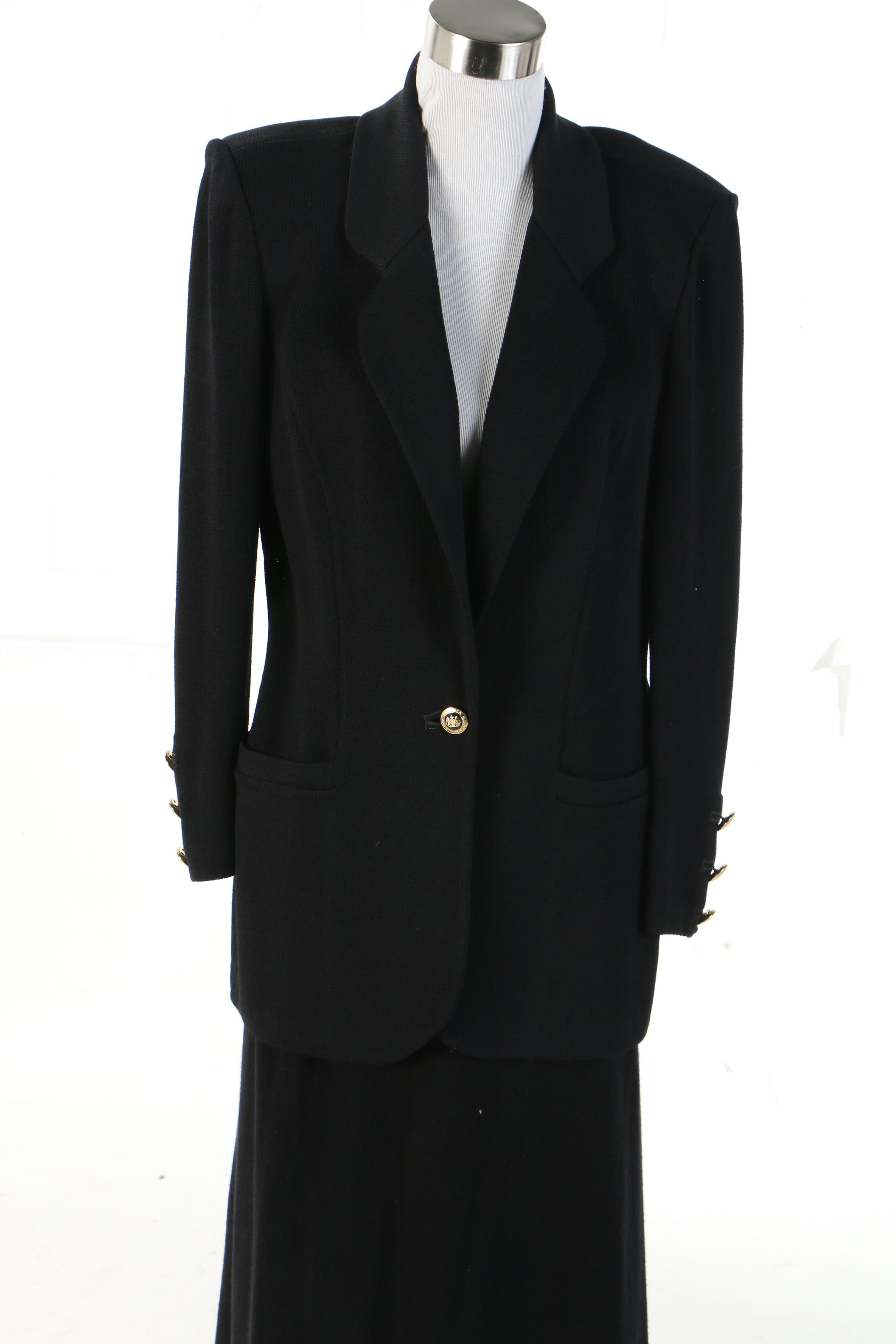 St. John Basics Knit Jacket and Nordstrom Collectors Cashmere Skirt