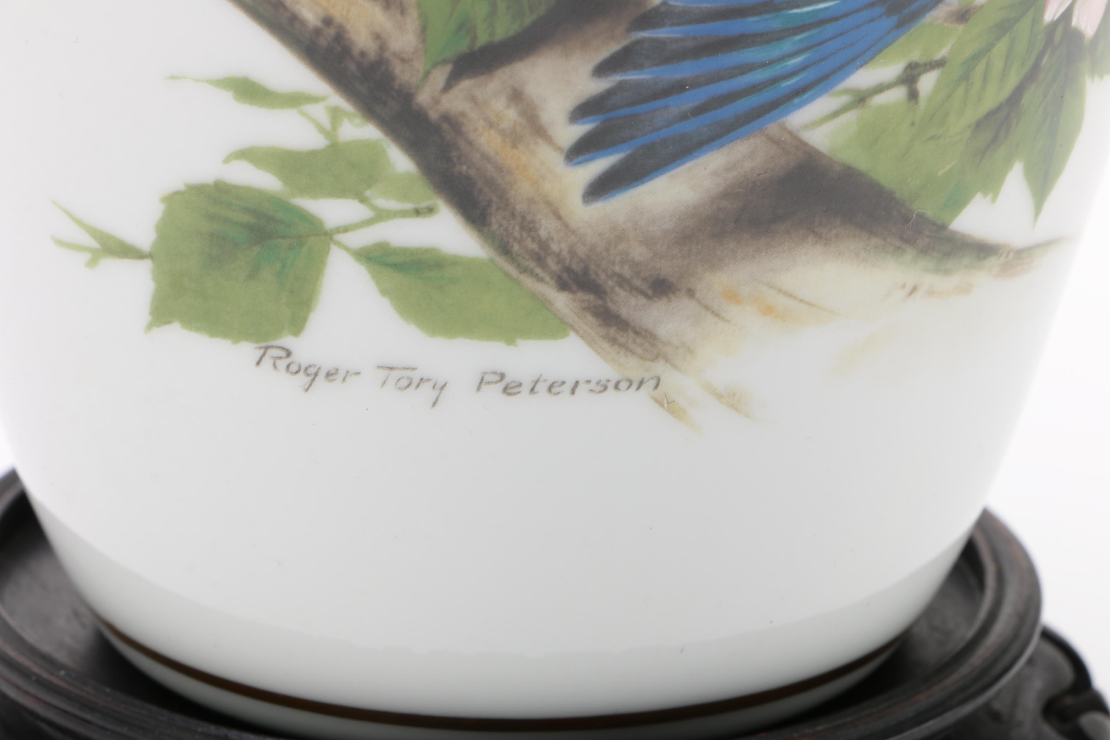 Kaiser for the Danbury Mint "Bluebird" Porcelain Vase with Stand, Late 20th C.