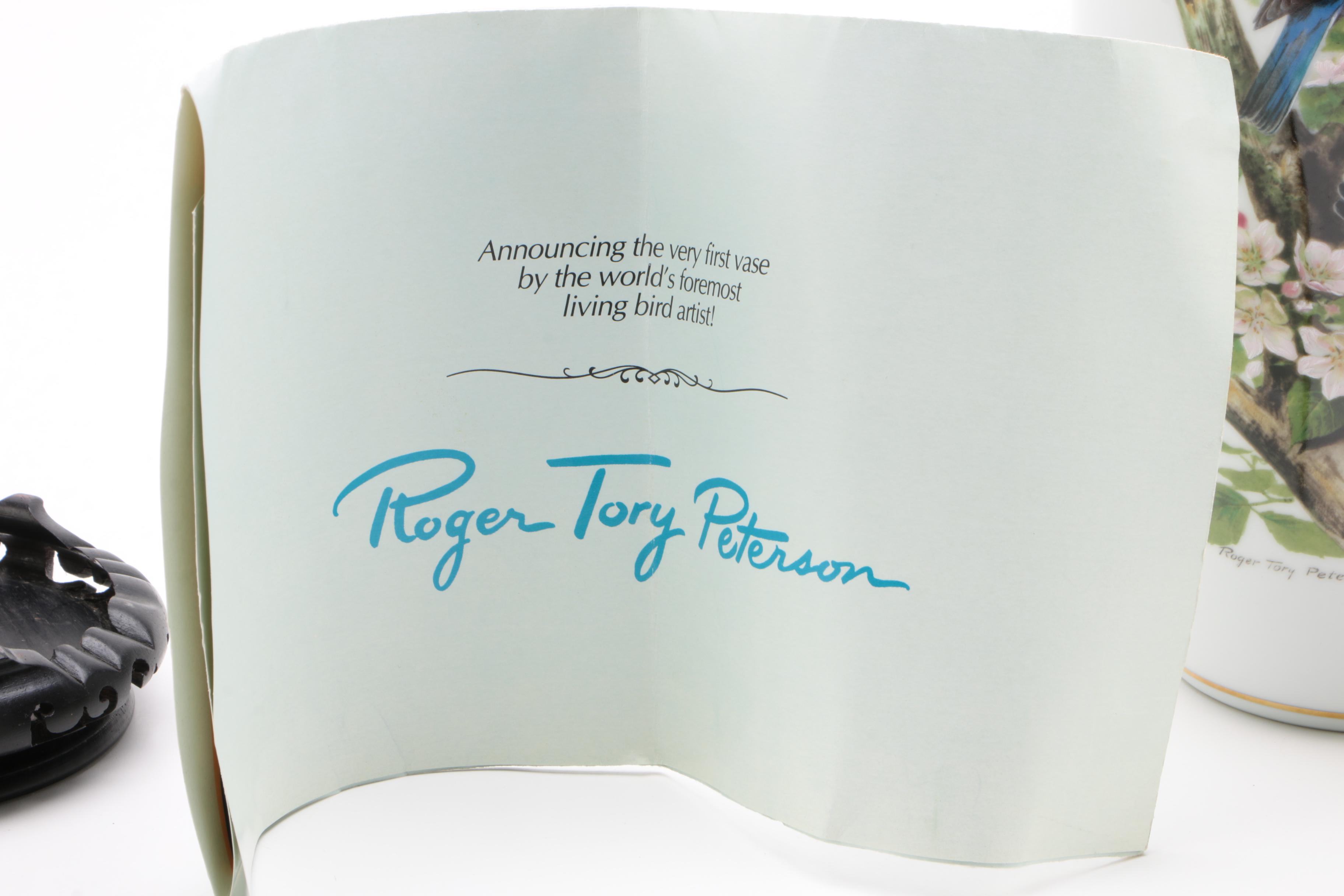 Kaiser for the Danbury Mint "Bluebird" Porcelain Vase with Stand, Late 20th C.