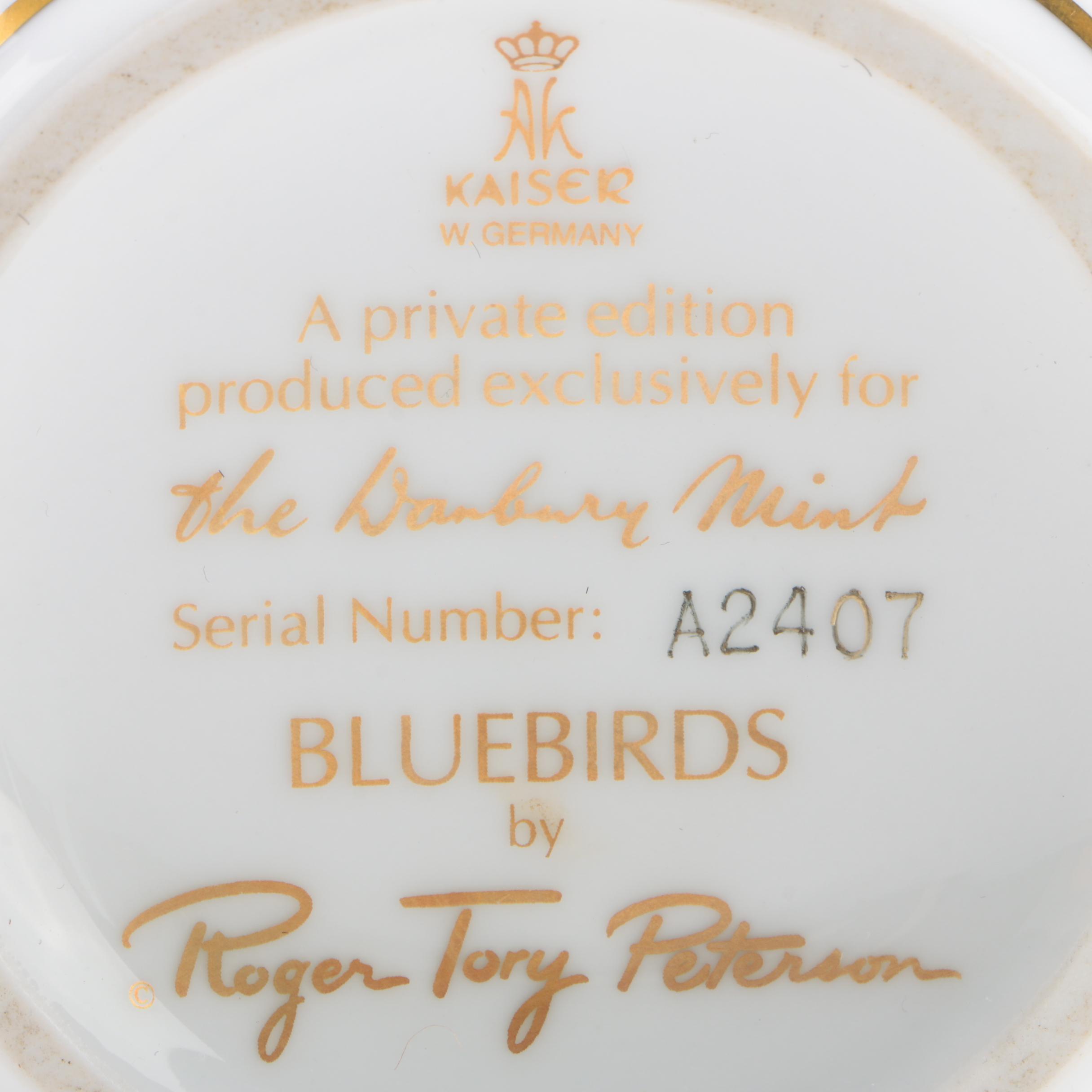 Kaiser for the Danbury Mint "Bluebird" Porcelain Vase with Stand, Late 20th C.