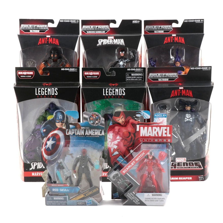 Hasbro Marvel Comic "Legend Series" and "Build A Figures" in Original Packaging