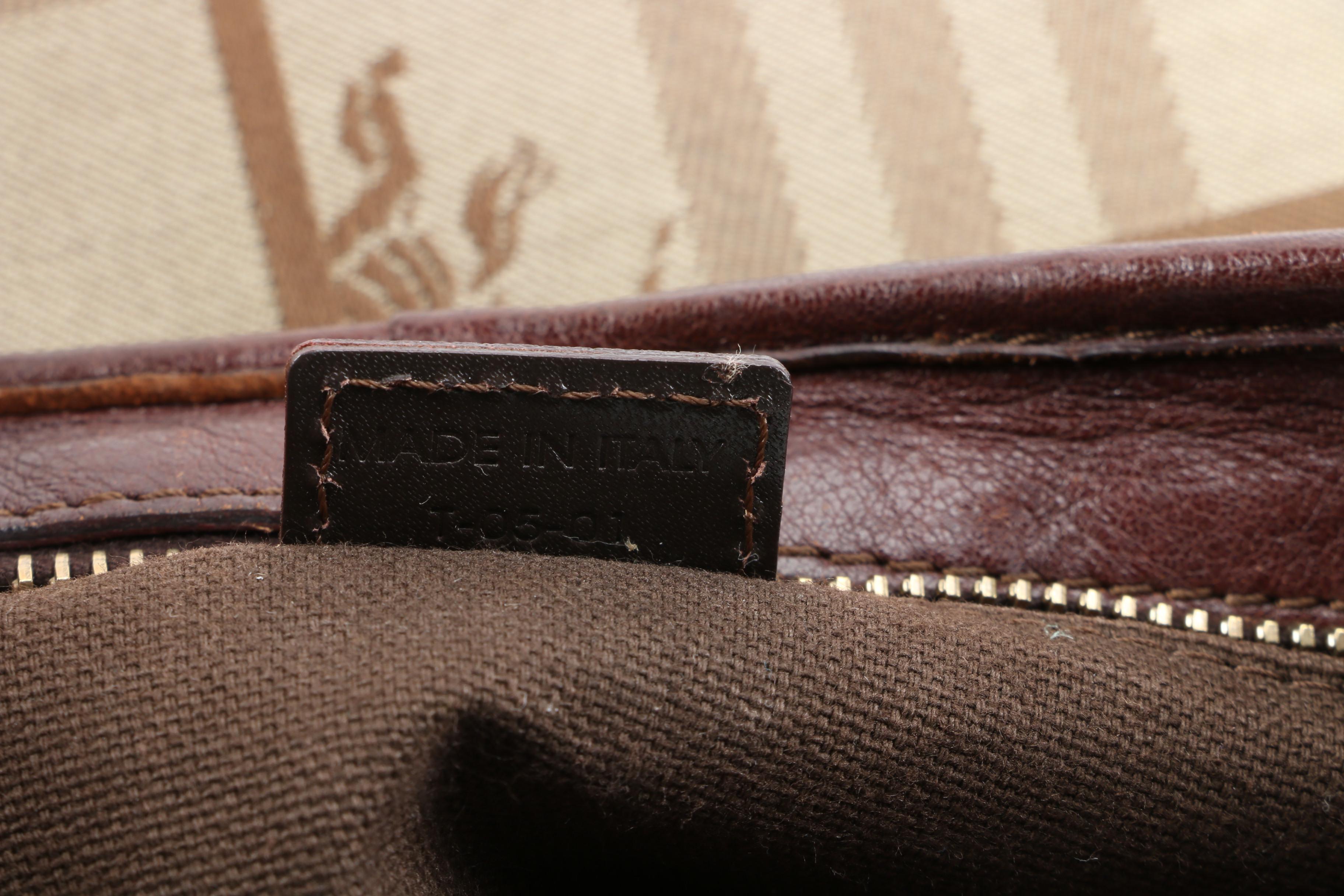 Burberry London "Haymarket Check" Hobo Bag with Brown Leather Trim, Italy