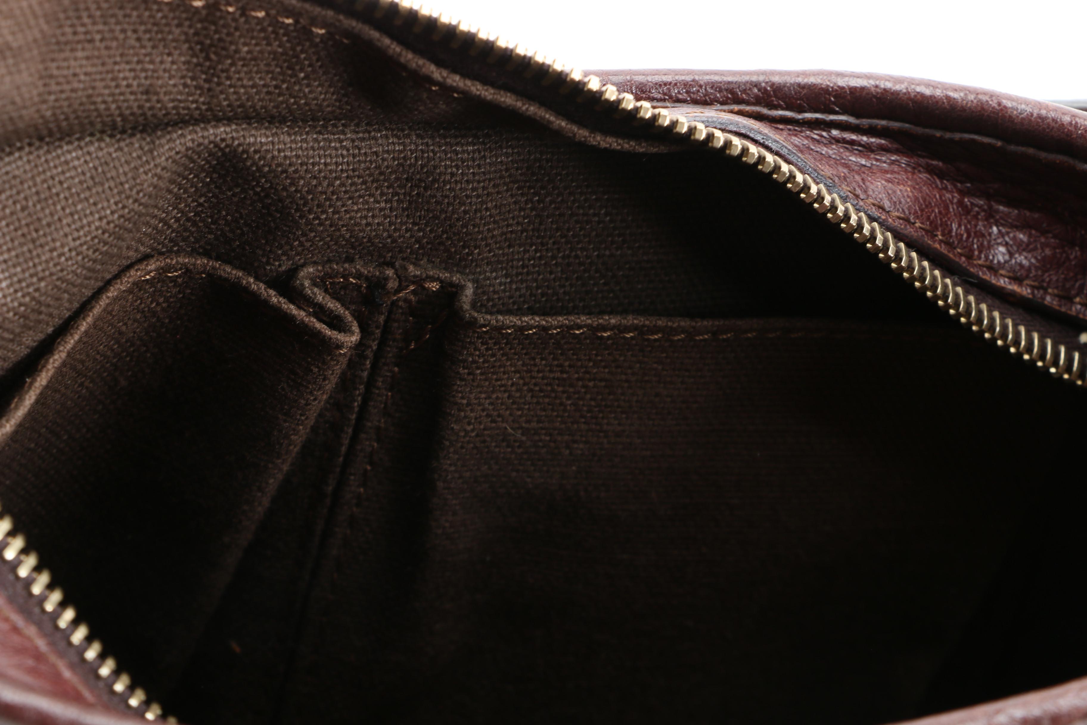 Burberry London "Haymarket Check" Hobo Bag with Brown Leather Trim, Italy