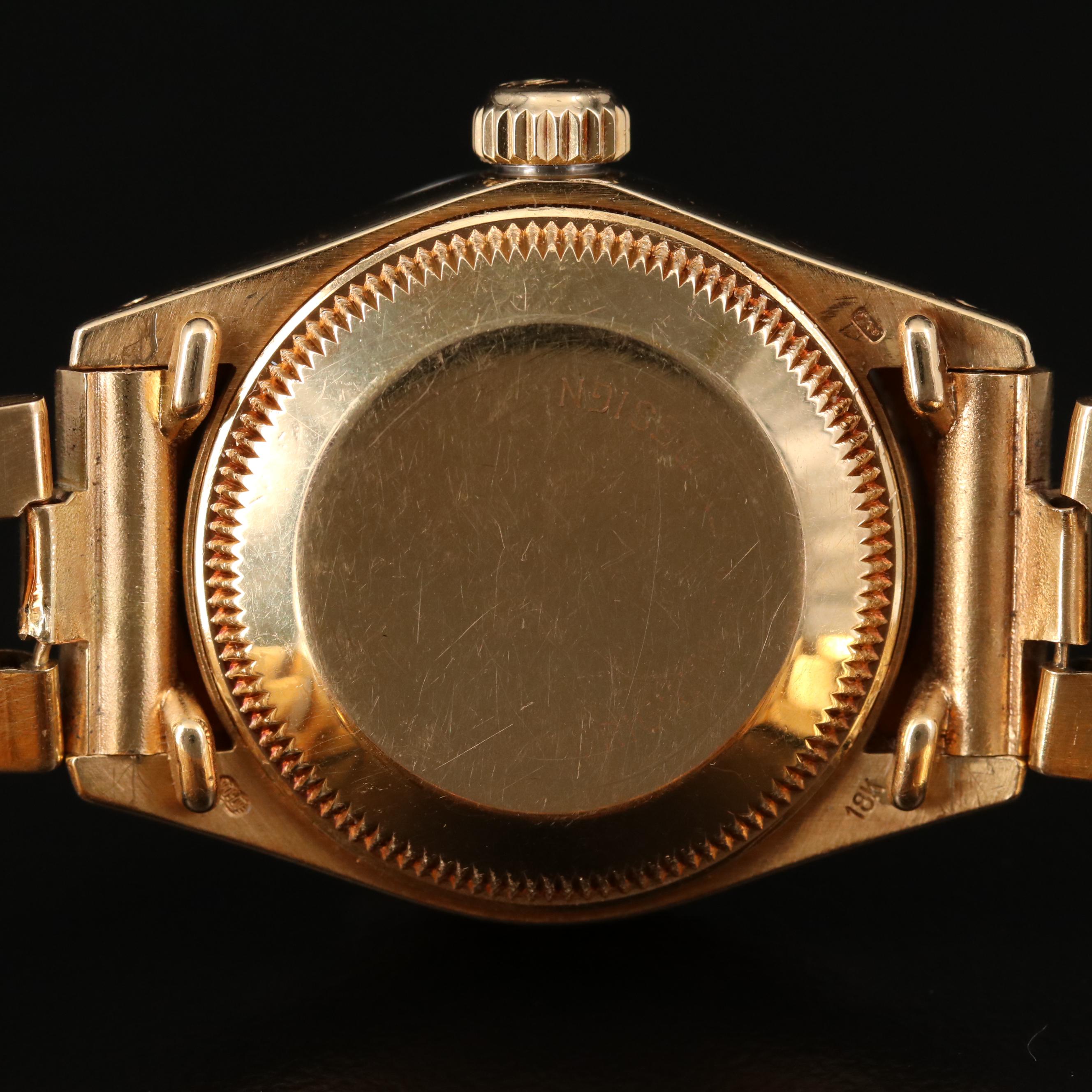 Rolex Datejust 18K Gold and Diamond Automatic Watch, 1982