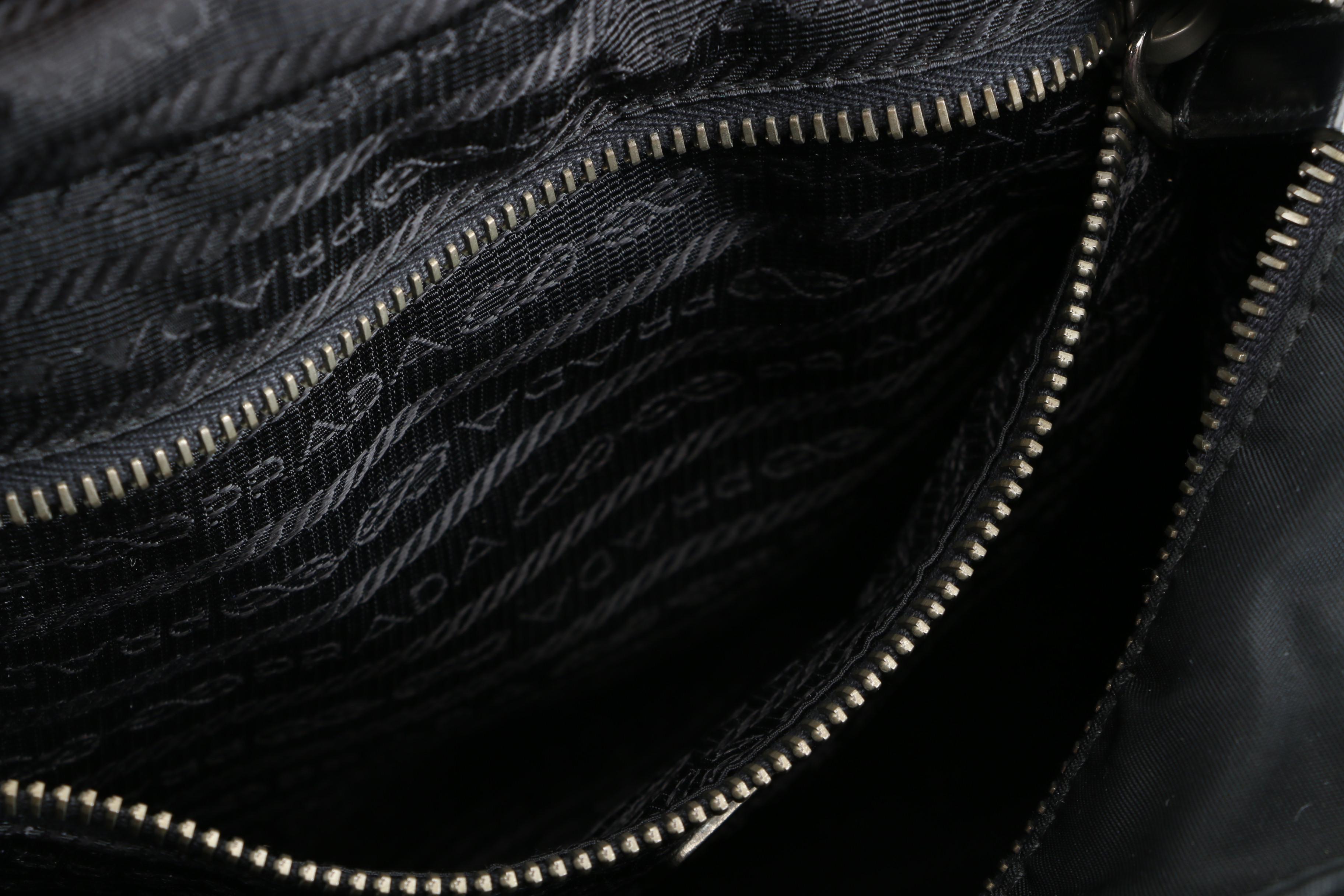 Prada Two-Way Bag in Black Nylon and Leather