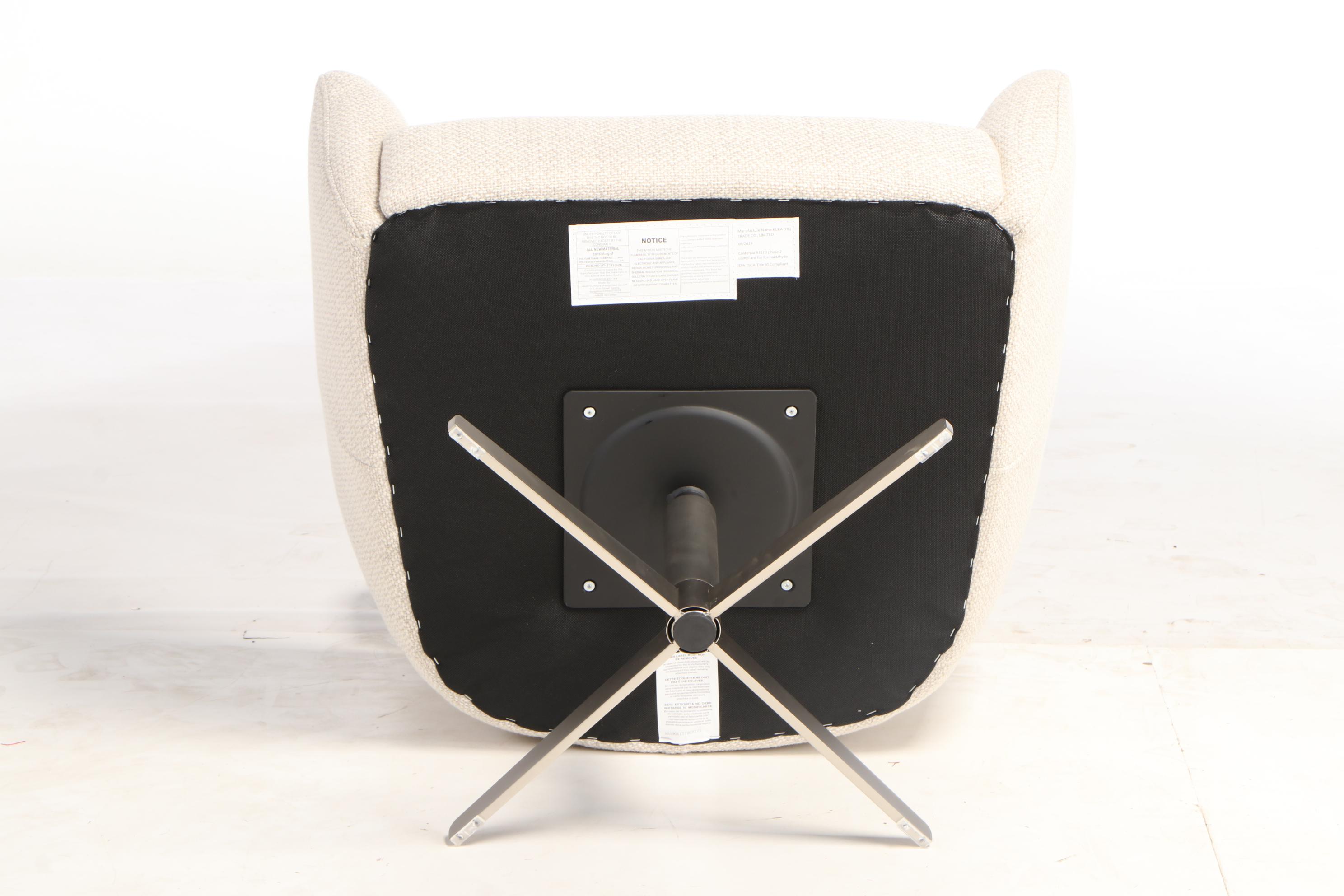 Contemporary Modern Upholstered Swivel Lounge Chair