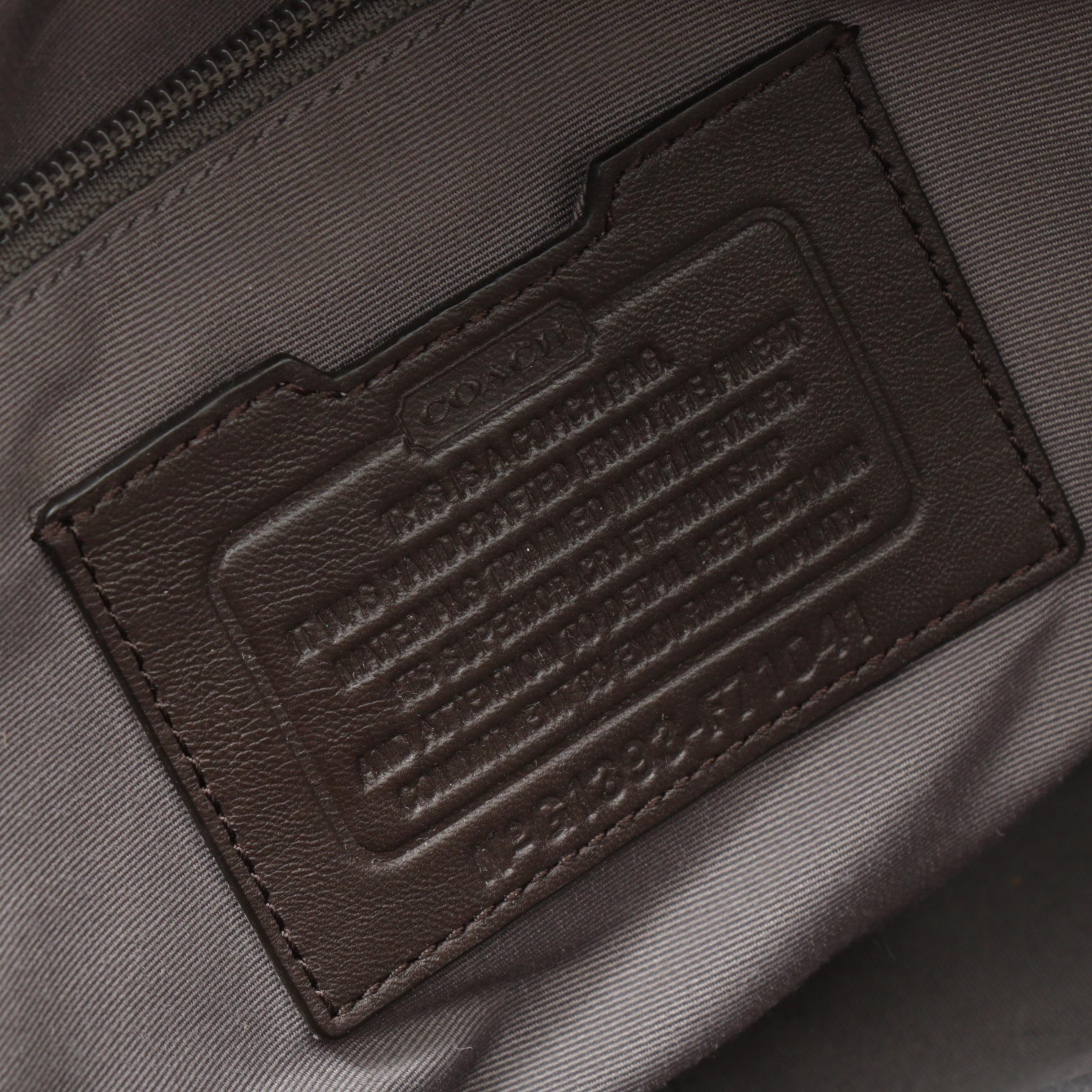 Coach Quilted Wool, Suede and Leather Tote Bag with Detachable Strap