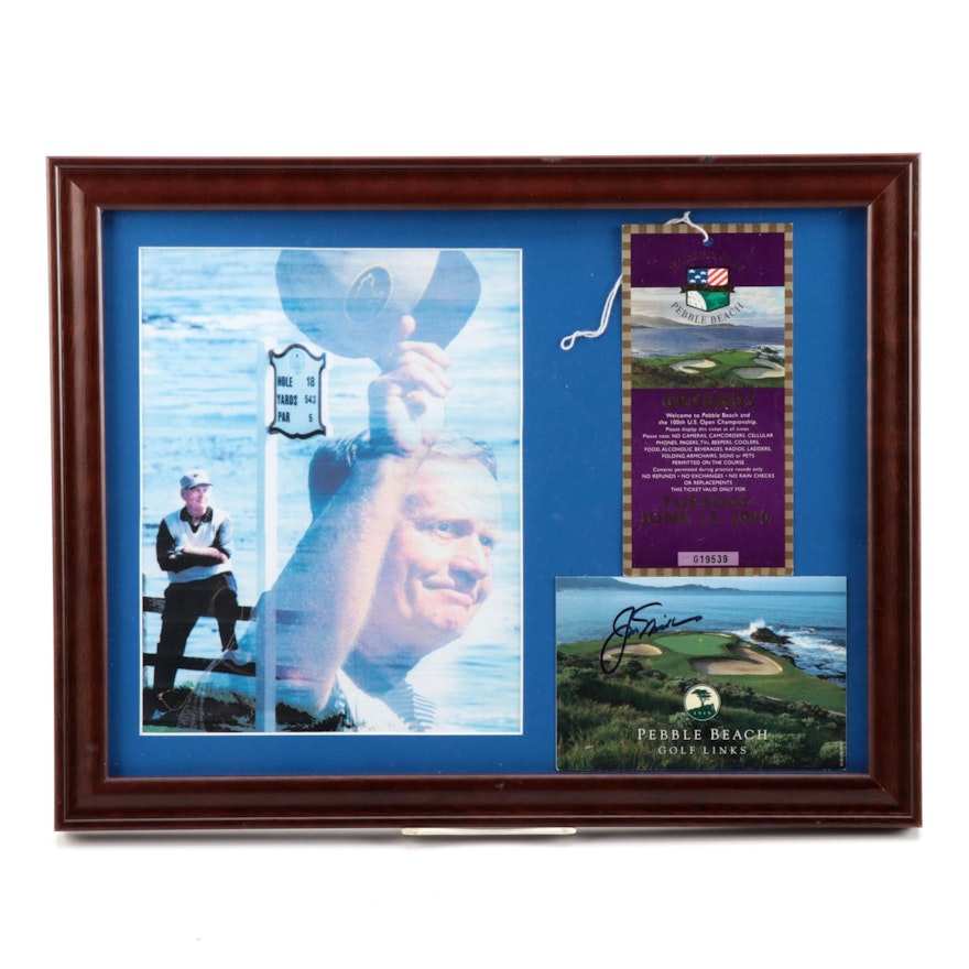 Jack Nicklaus Signed "100th US Open" Pebble Beach PGA Photo Collage, PSA/DNA COA