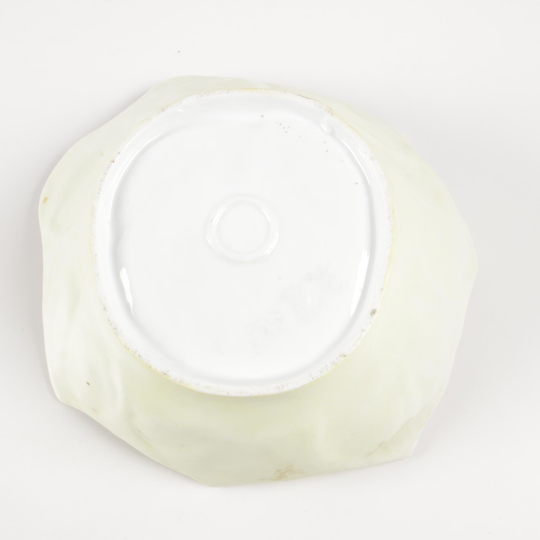 Carl Tielsch Hand-Painted Porcelain Oval Dish and Other Vintage Dishes