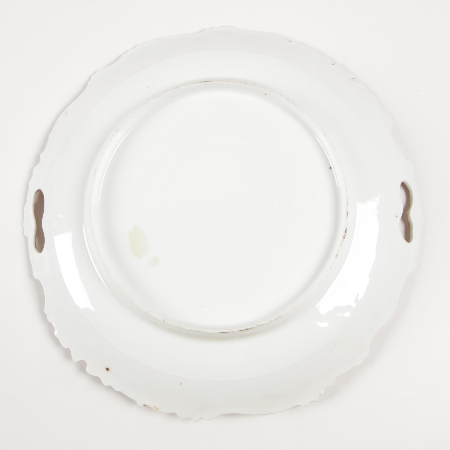 Carl Tielsch Hand-Painted Porcelain Oval Dish and Other Vintage Dishes