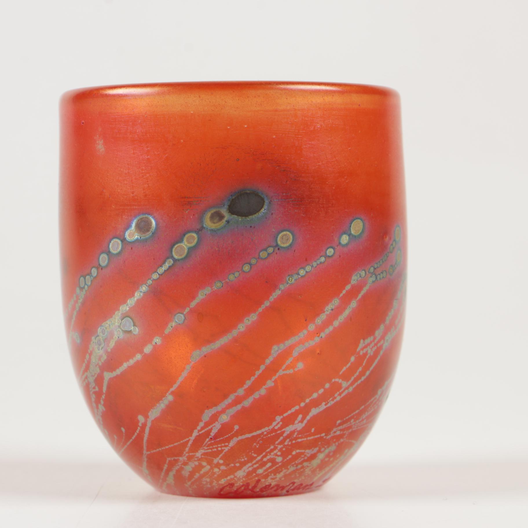 Robert Coleman Hand Blown Art Glass Vessels, Late 20th Century