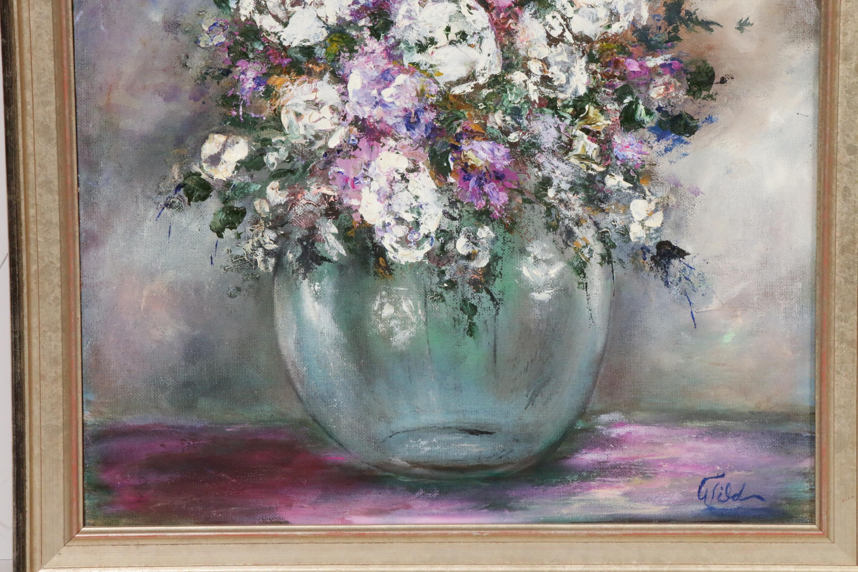 Floral Still Life Impasto Oil Painting