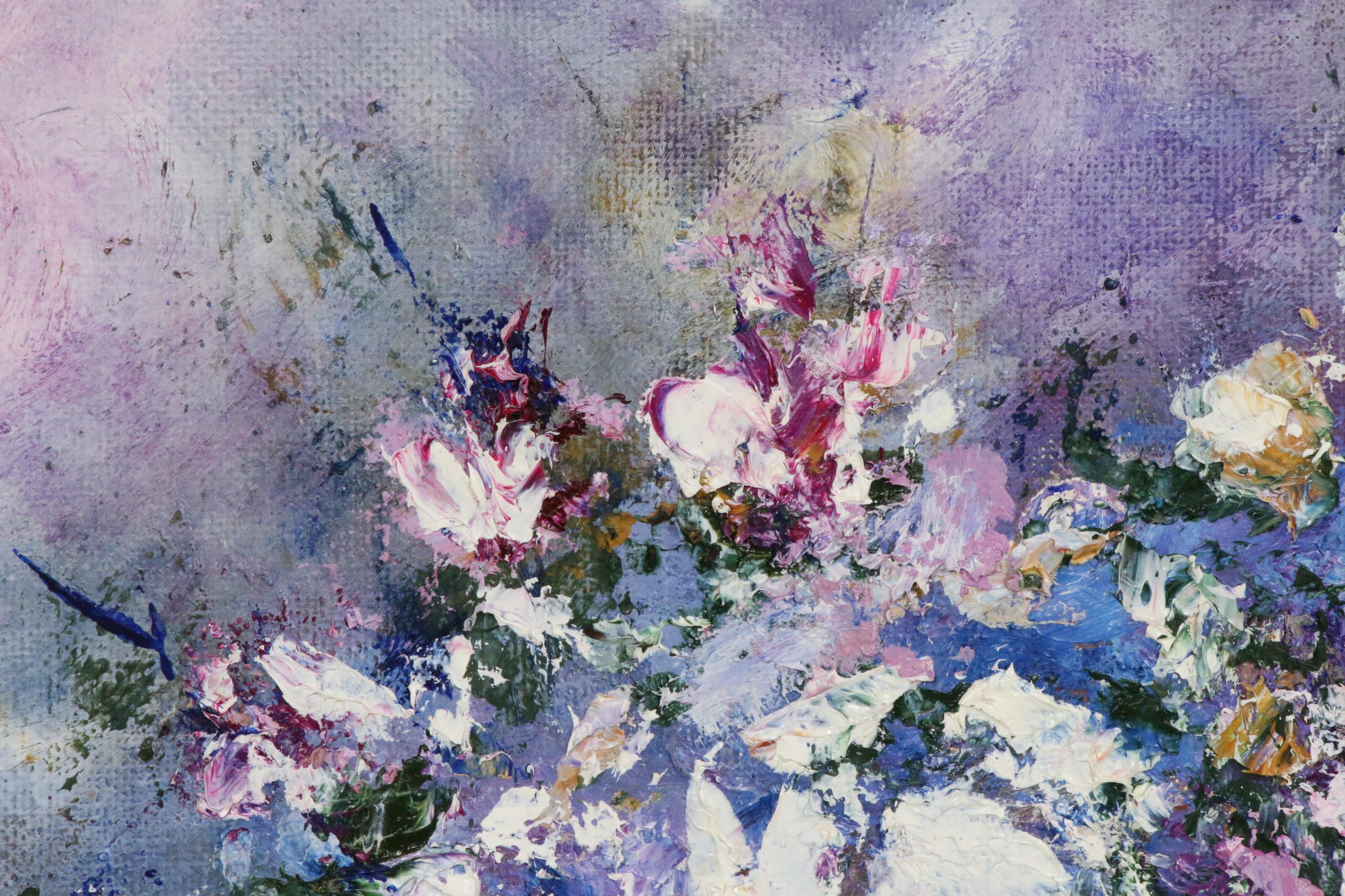 Floral Still Life Impasto Oil Painting