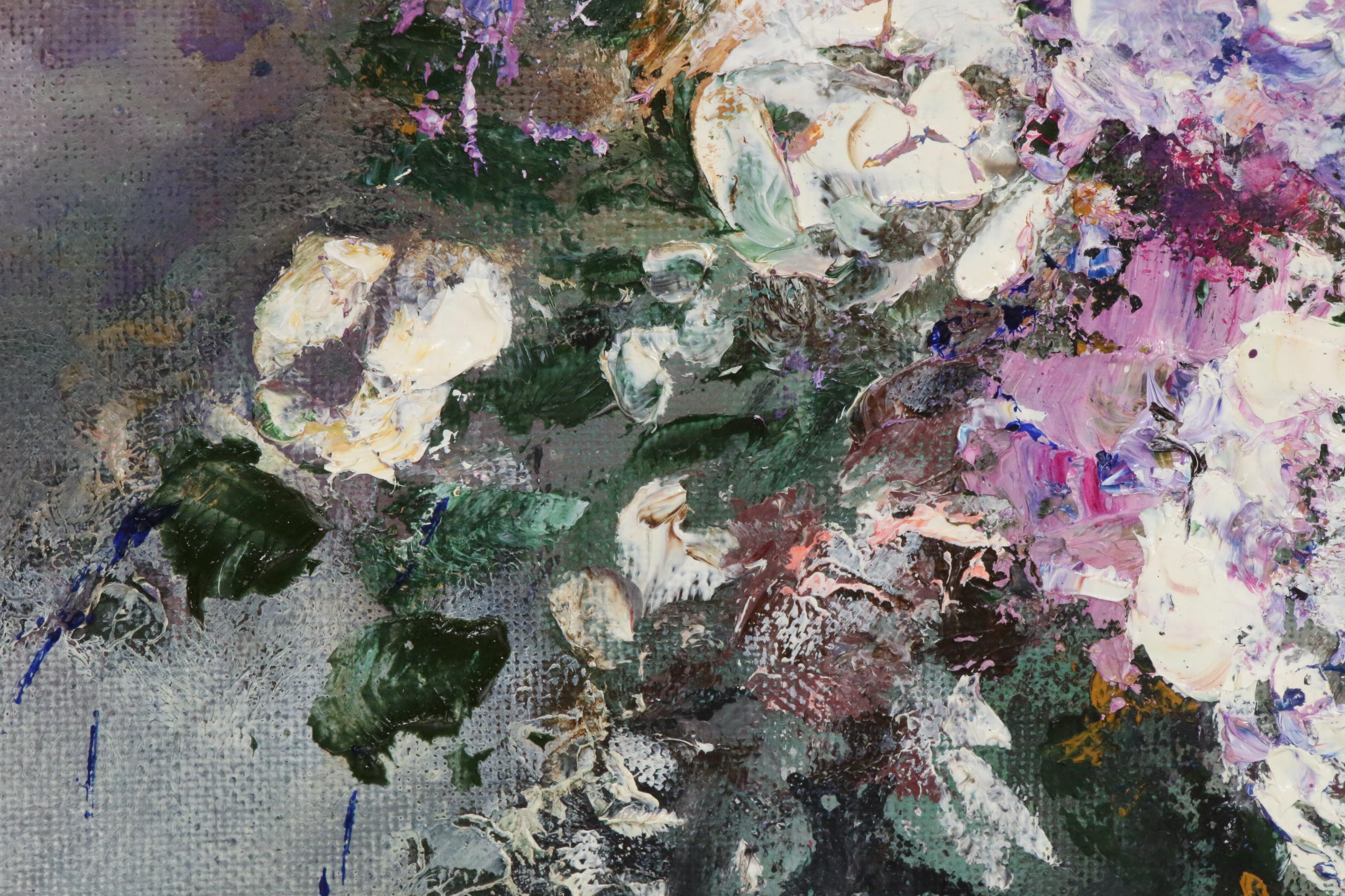 Floral Still Life Impasto Oil Painting