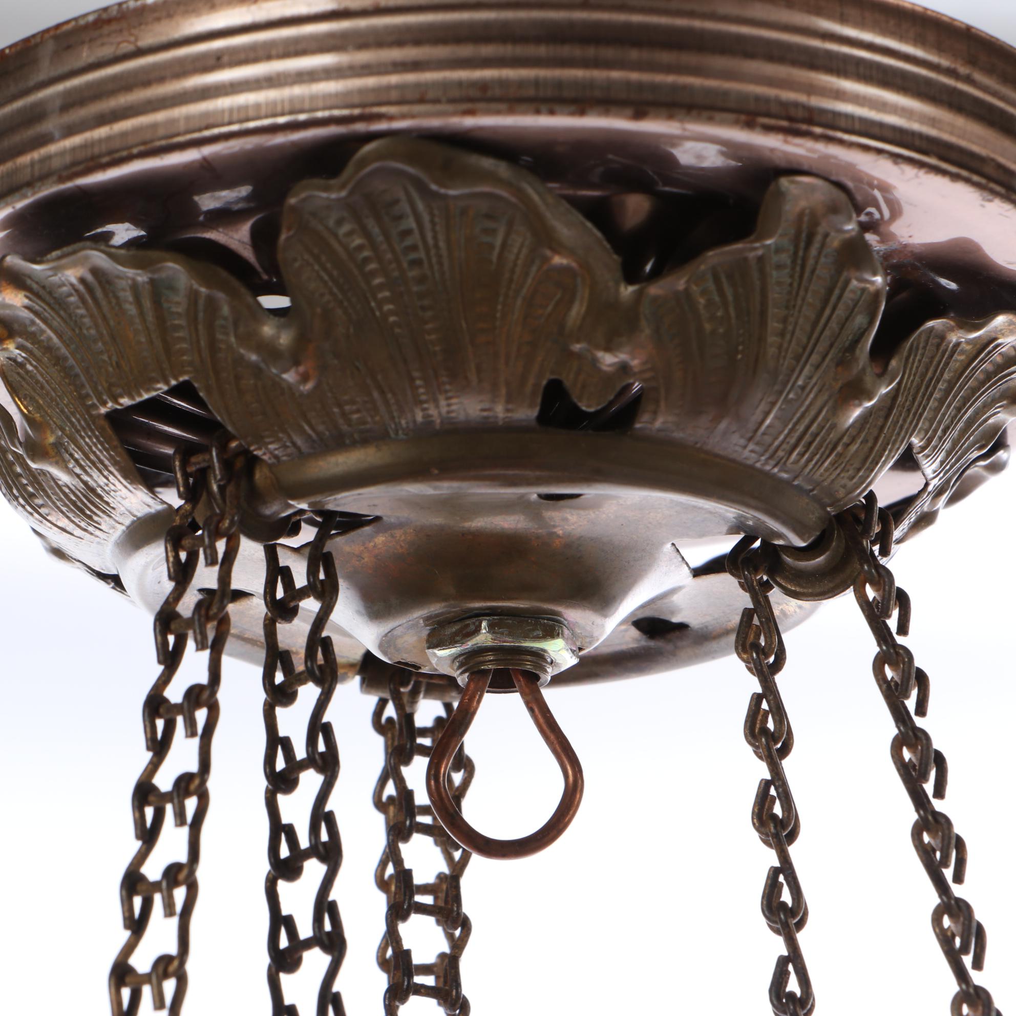 Cranberry Glass Candlelight Pendant Lamp