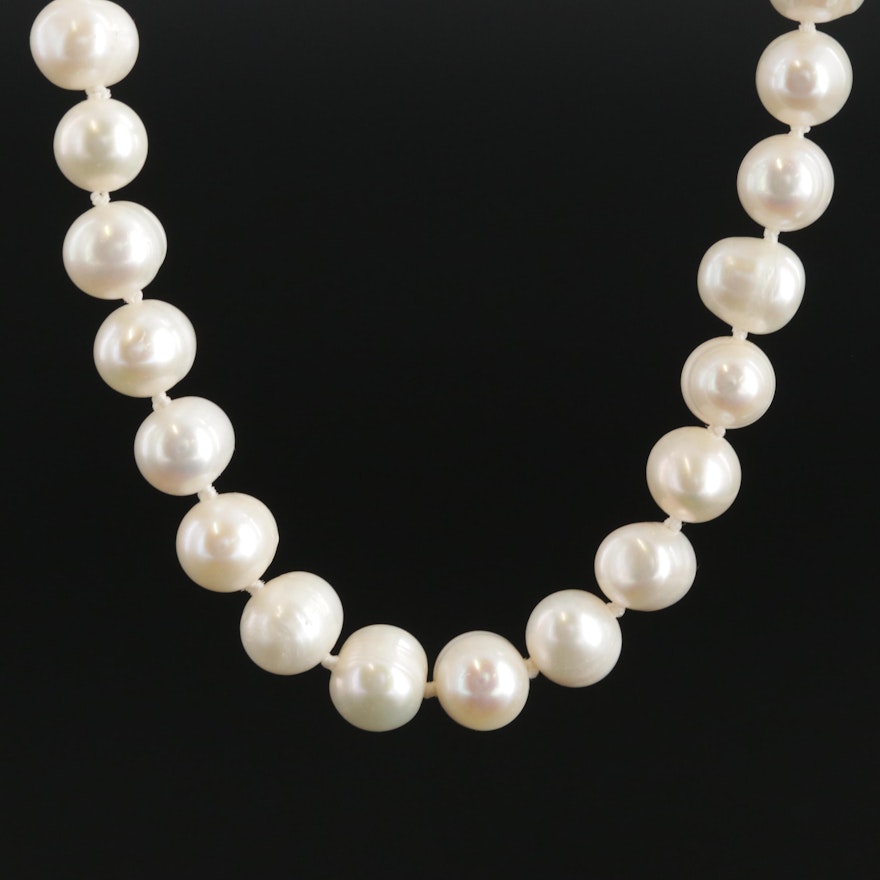 14K Yellow Gold Cultured Pearl Necklace