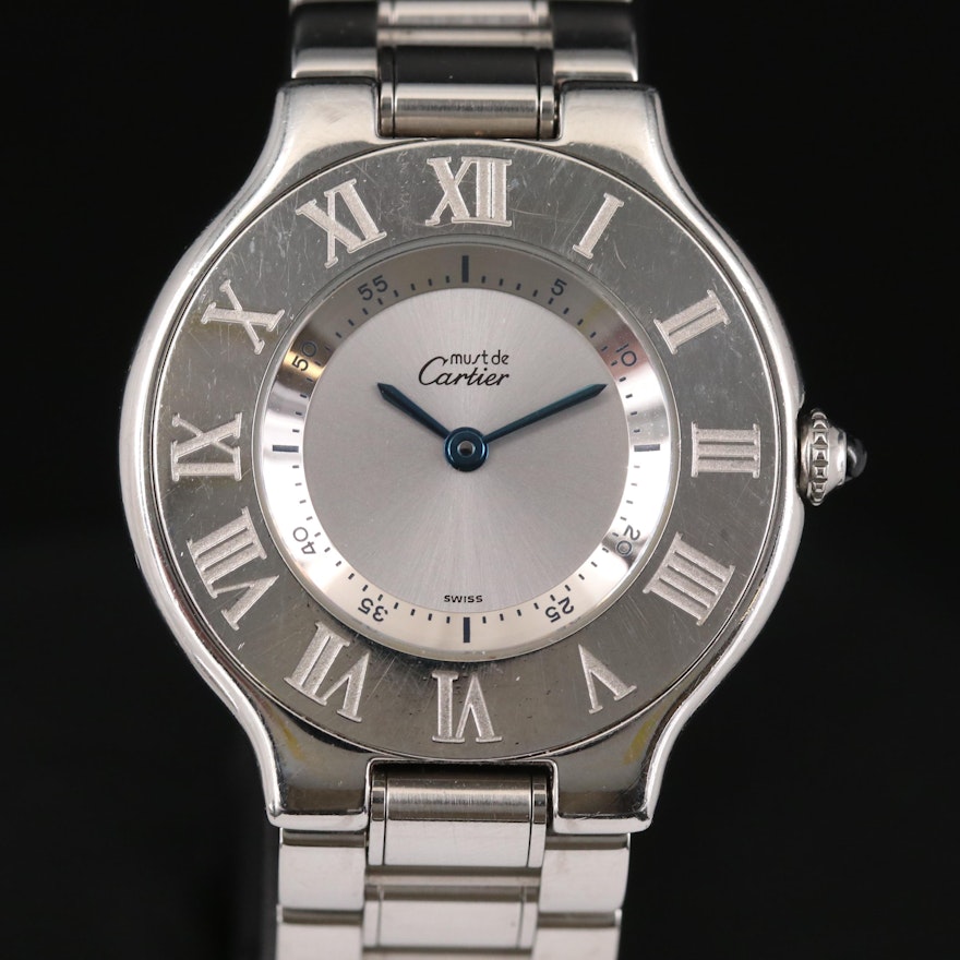 Cartier Must de Cartier 21 Stainless Steel Quartz Wristwatch