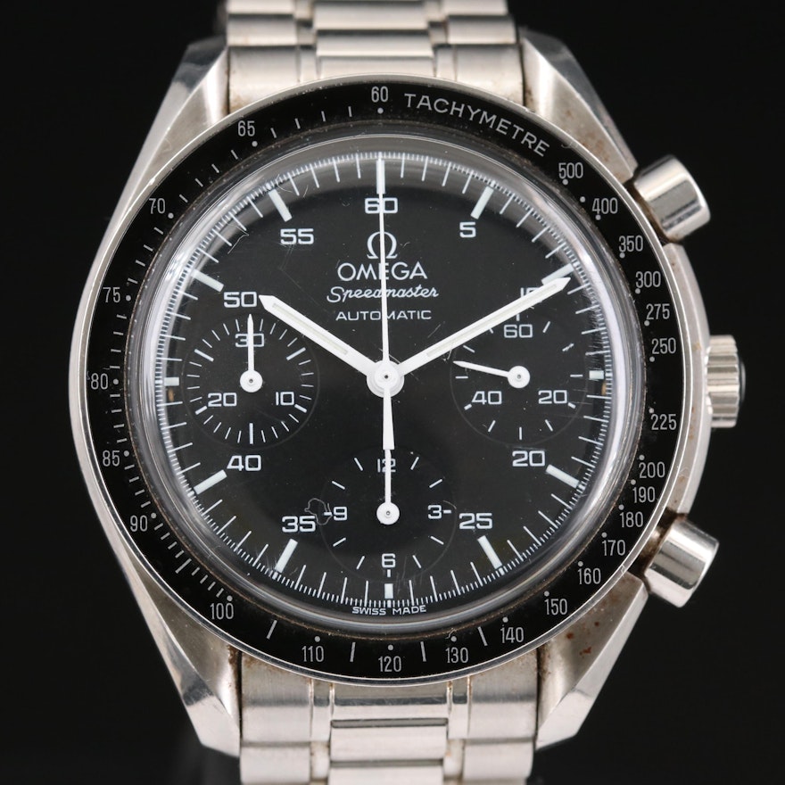 Omega Speedmaster Reduced Stainless Steel Automatic Wristwatch