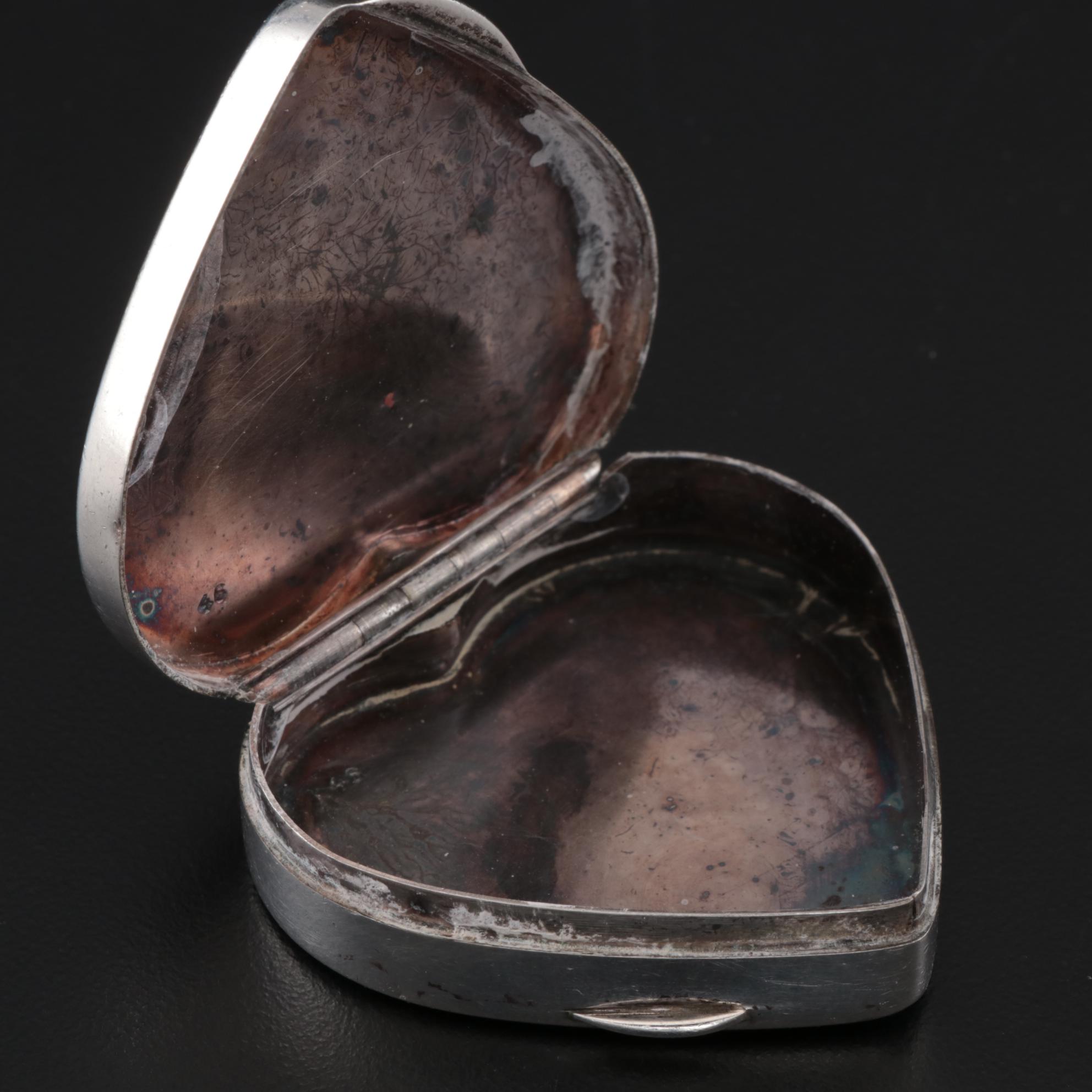 Tiffany & Co. Sterling Silver Heart-Shaped Pill Box