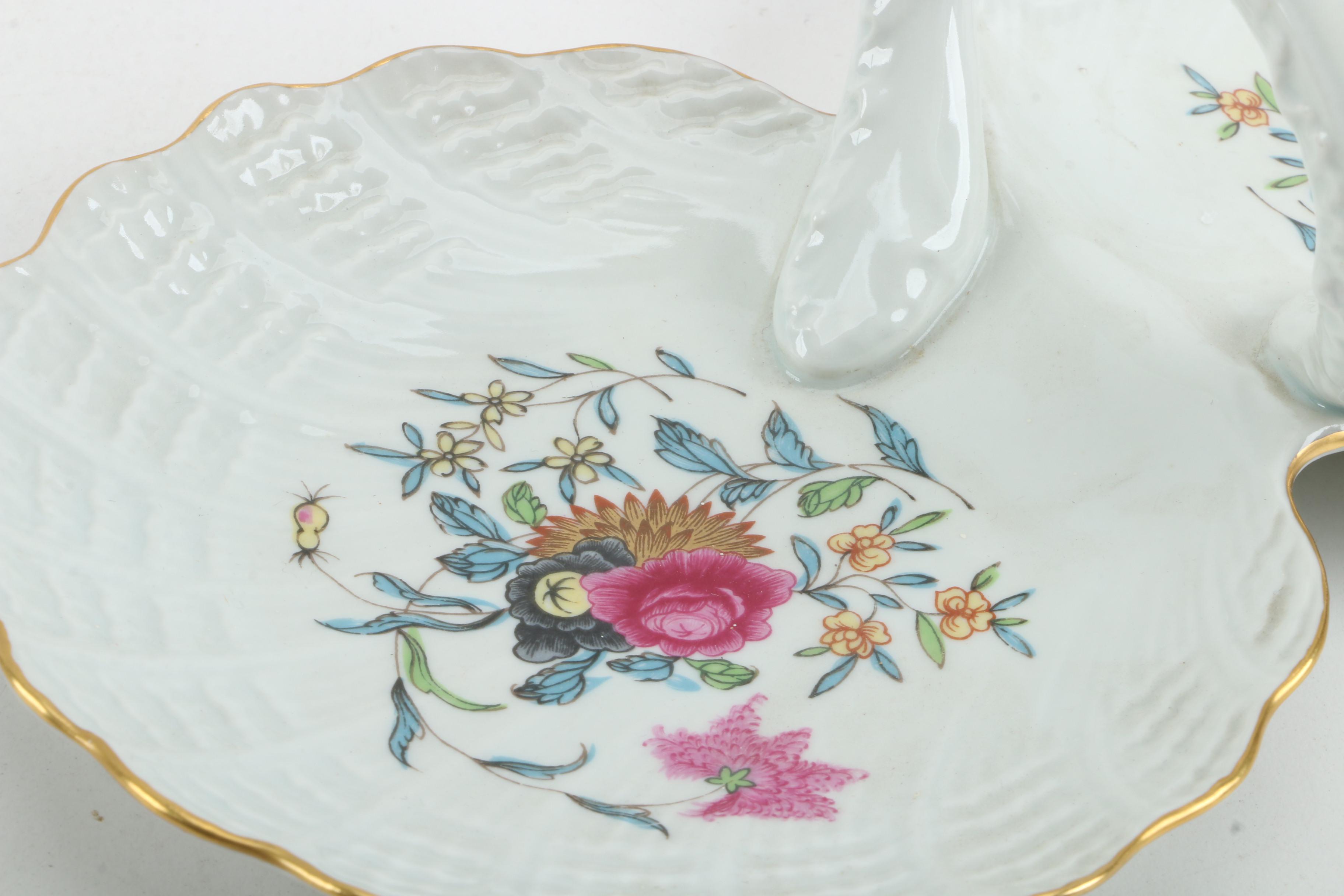 Haviland Limoges Porcelain Double Shell Handled Serving Dish