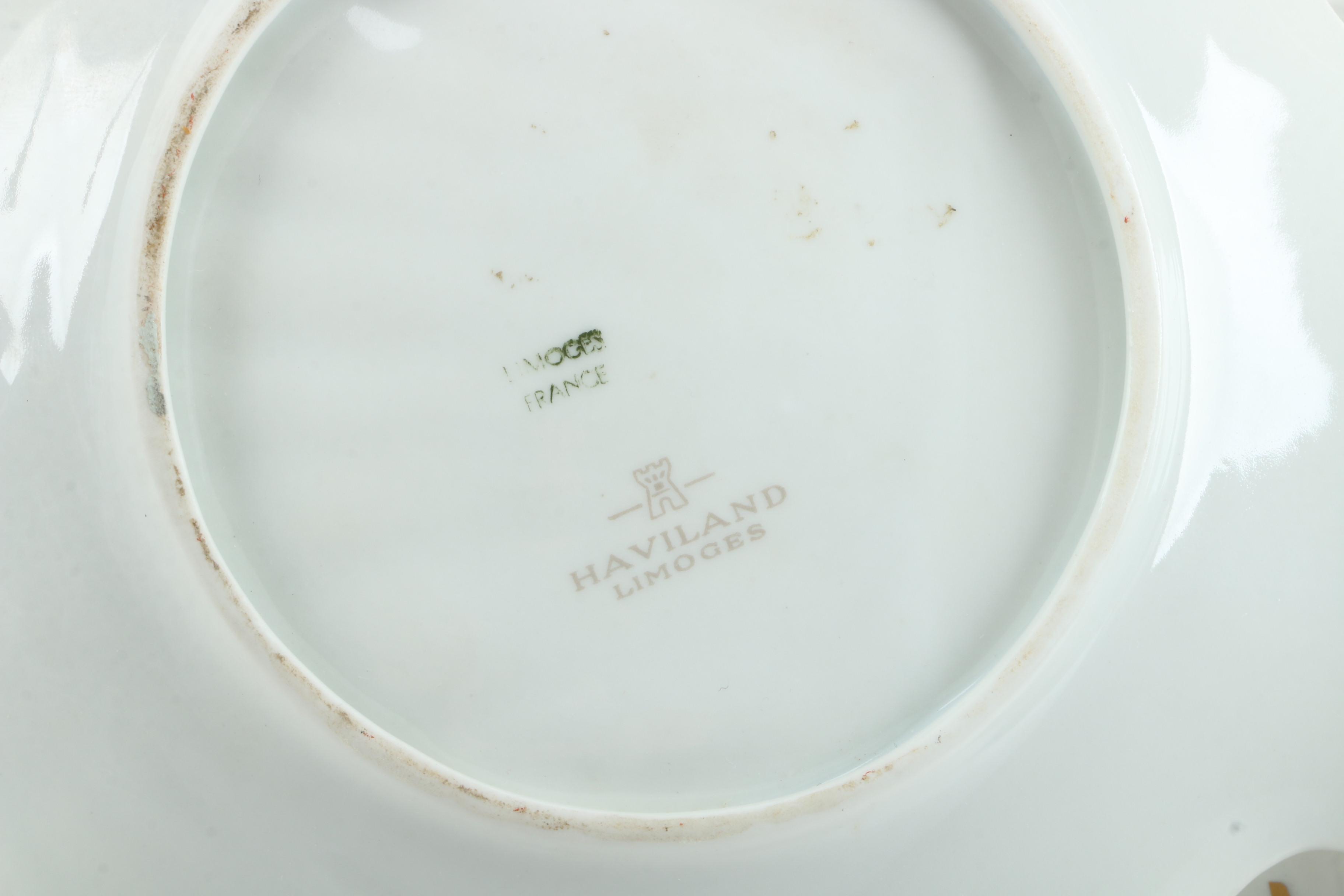 Haviland Limoges Porcelain Double Shell Handled Serving Dish