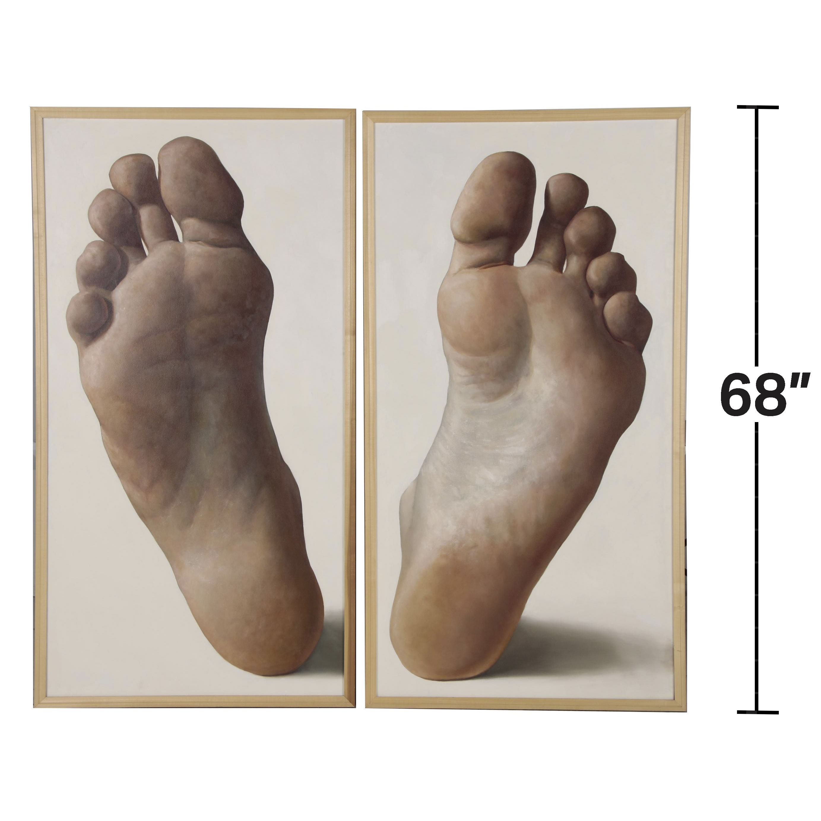 Anthony Ackrill Monumental Diptych Oil Painting "2 Soles"