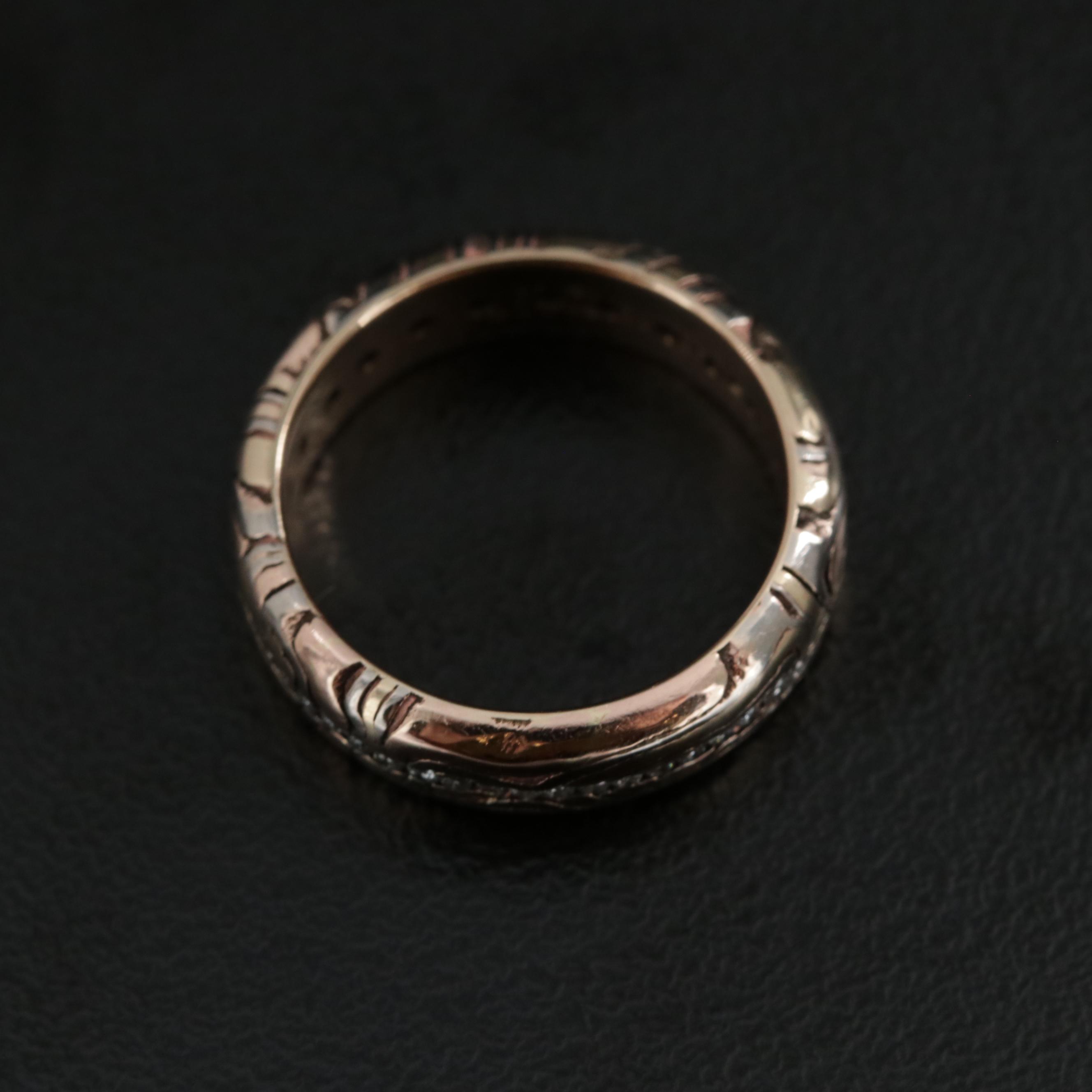 George Sawyer 14K Gold and Copper Diamond Mokume-gane Ring